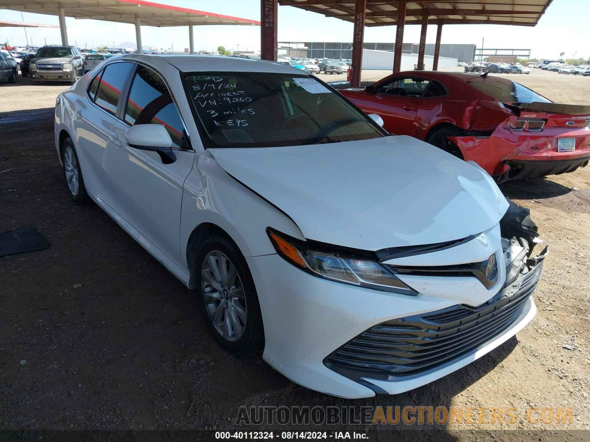 4T1B11HKXKU699260 TOYOTA CAMRY 2019