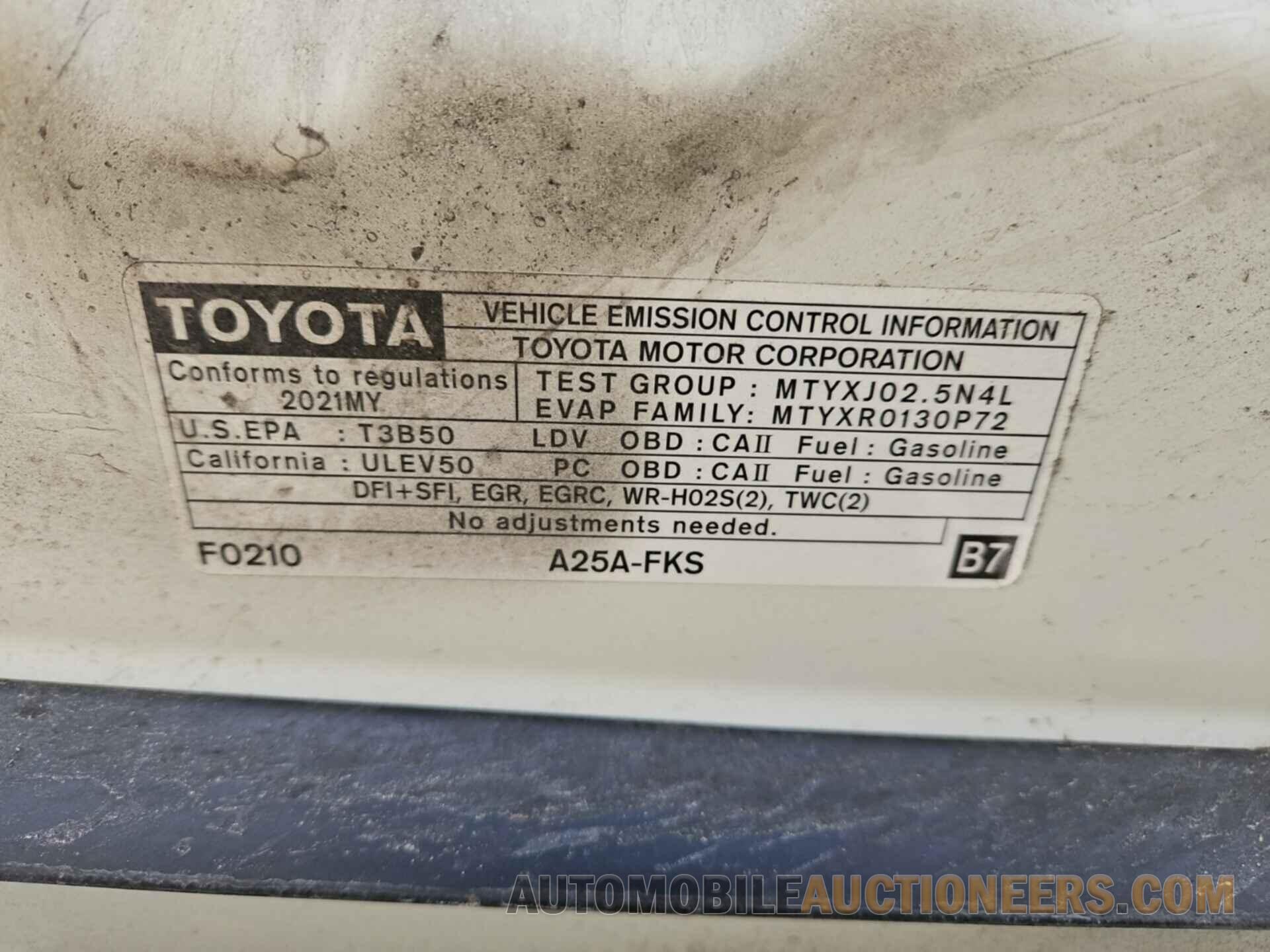 4T1C11BK6MU038597 TOYOTA CAMRY 2021