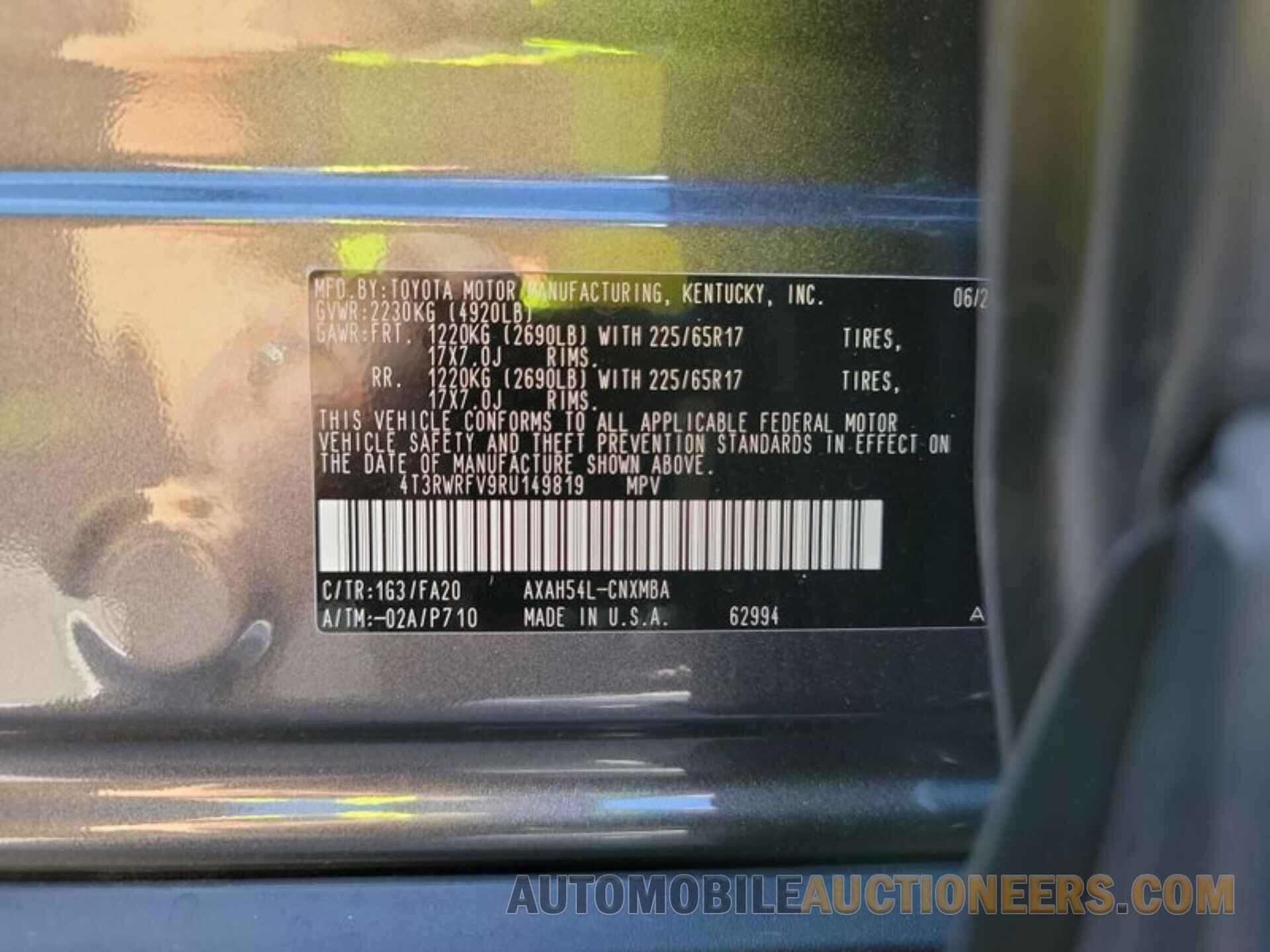 4T3RWRFV9RU149819 TOYOTA RAV4 HYBRID 2024