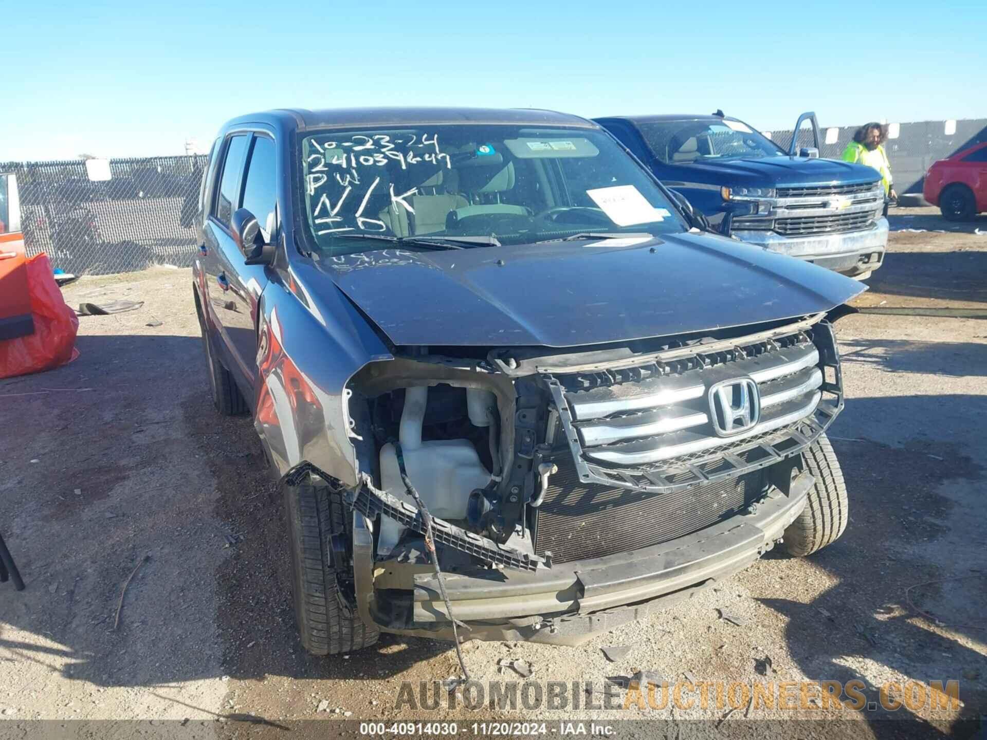 5FNYF3H21DB039020 HONDA PILOT 2013