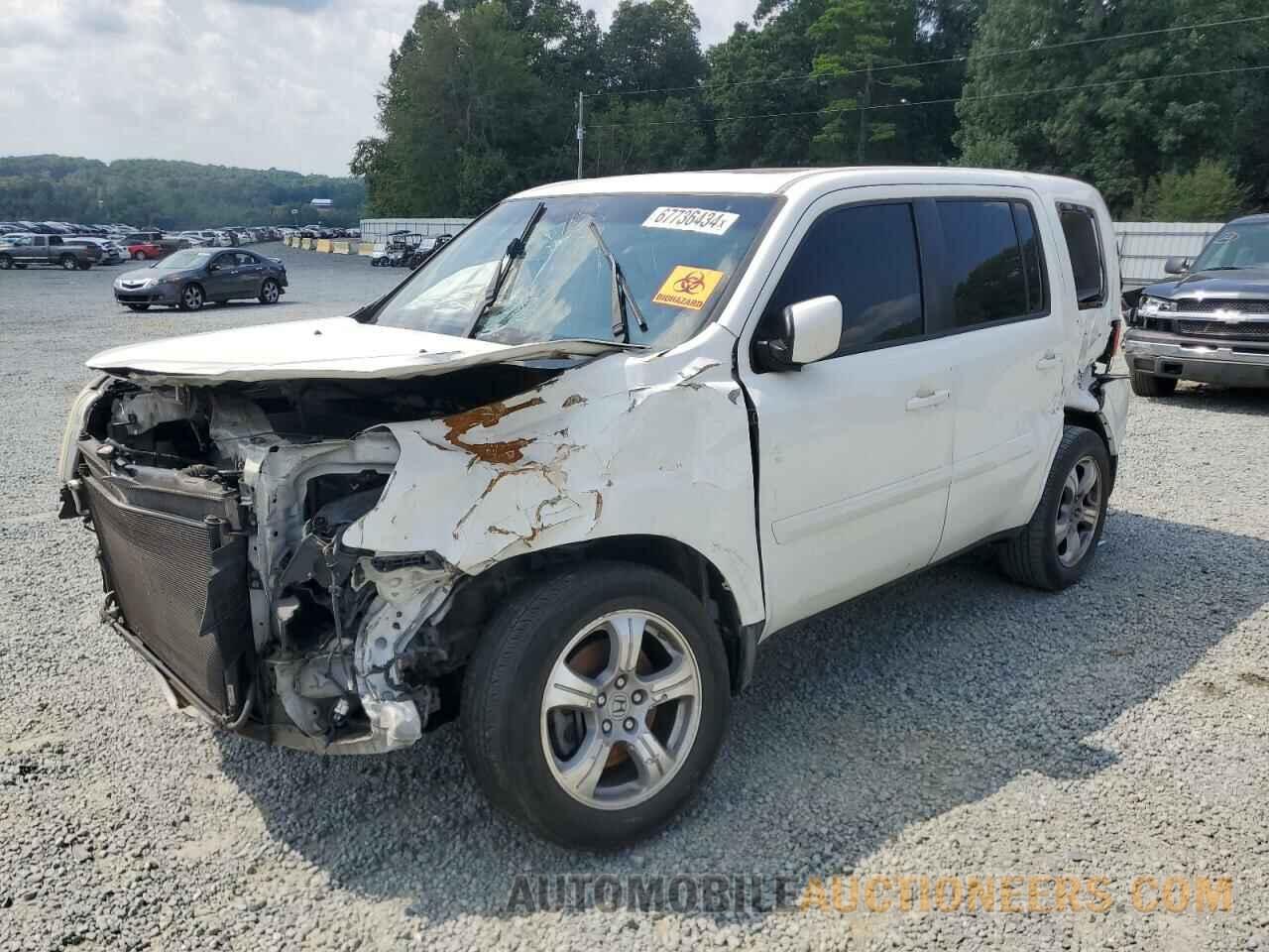 5FNYF3H66DB014262 HONDA PILOT 2013