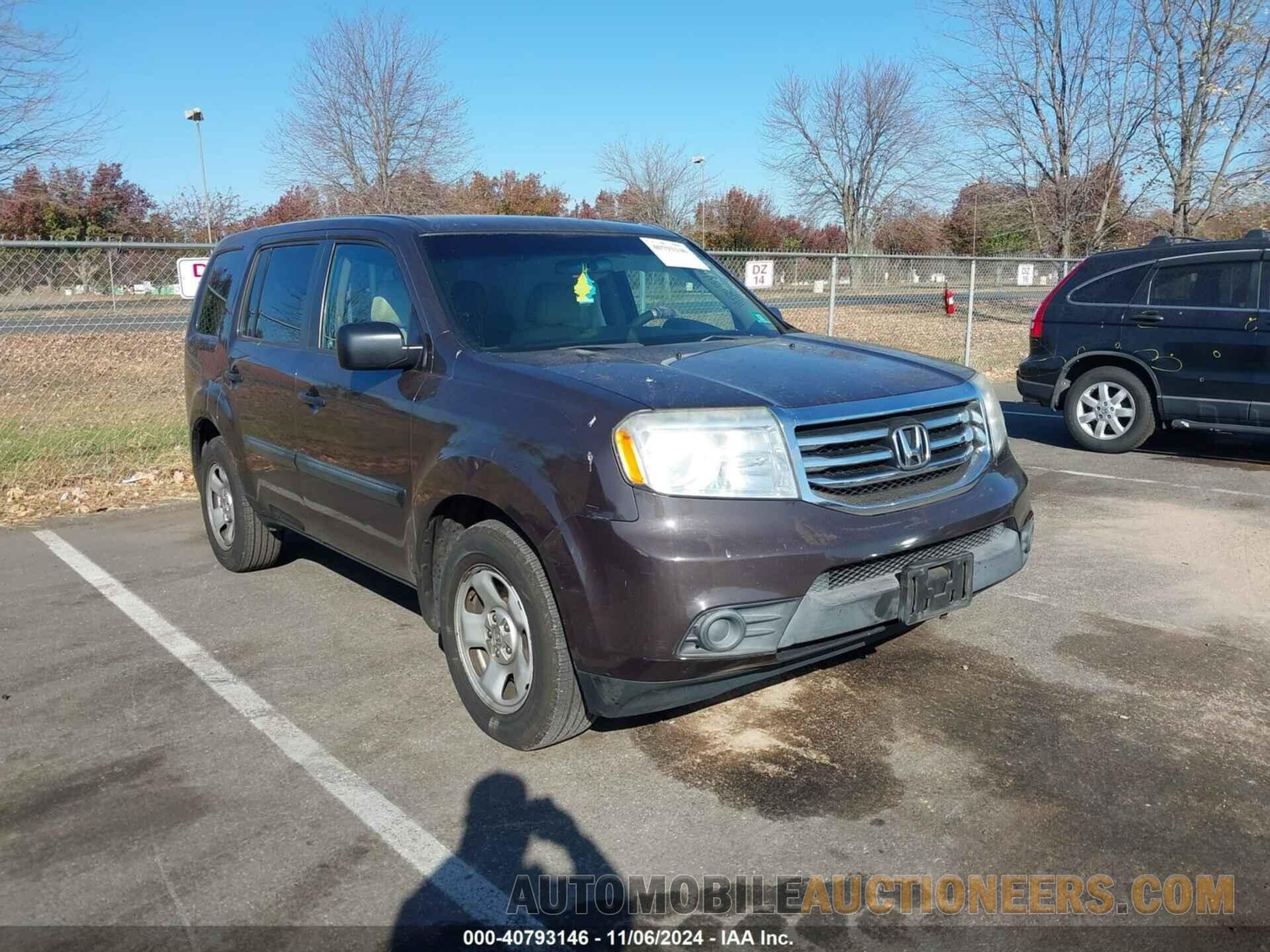 5FNYF4H24CB076969 HONDA PILOT 2012