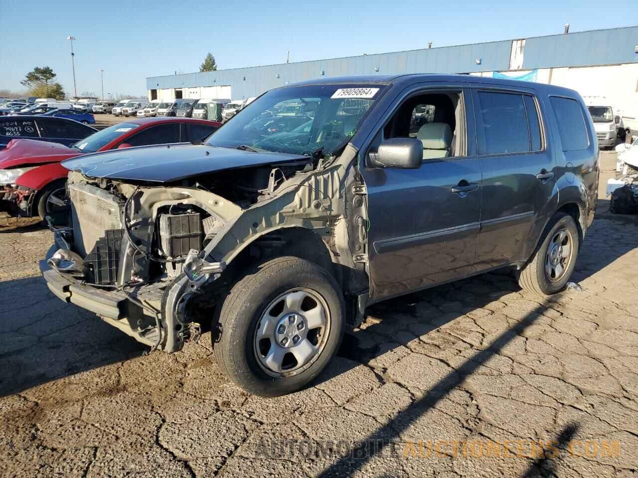 5FNYF4H29CB038475 HONDA PILOT 2012