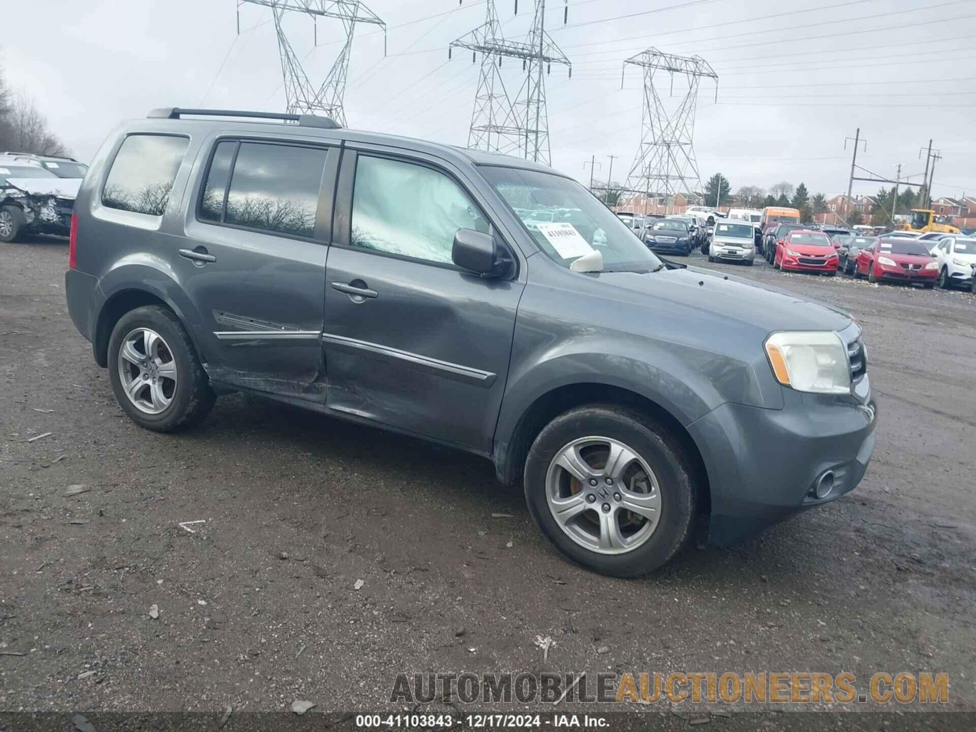 5FNYF4H57CB049596 HONDA PILOT 2012