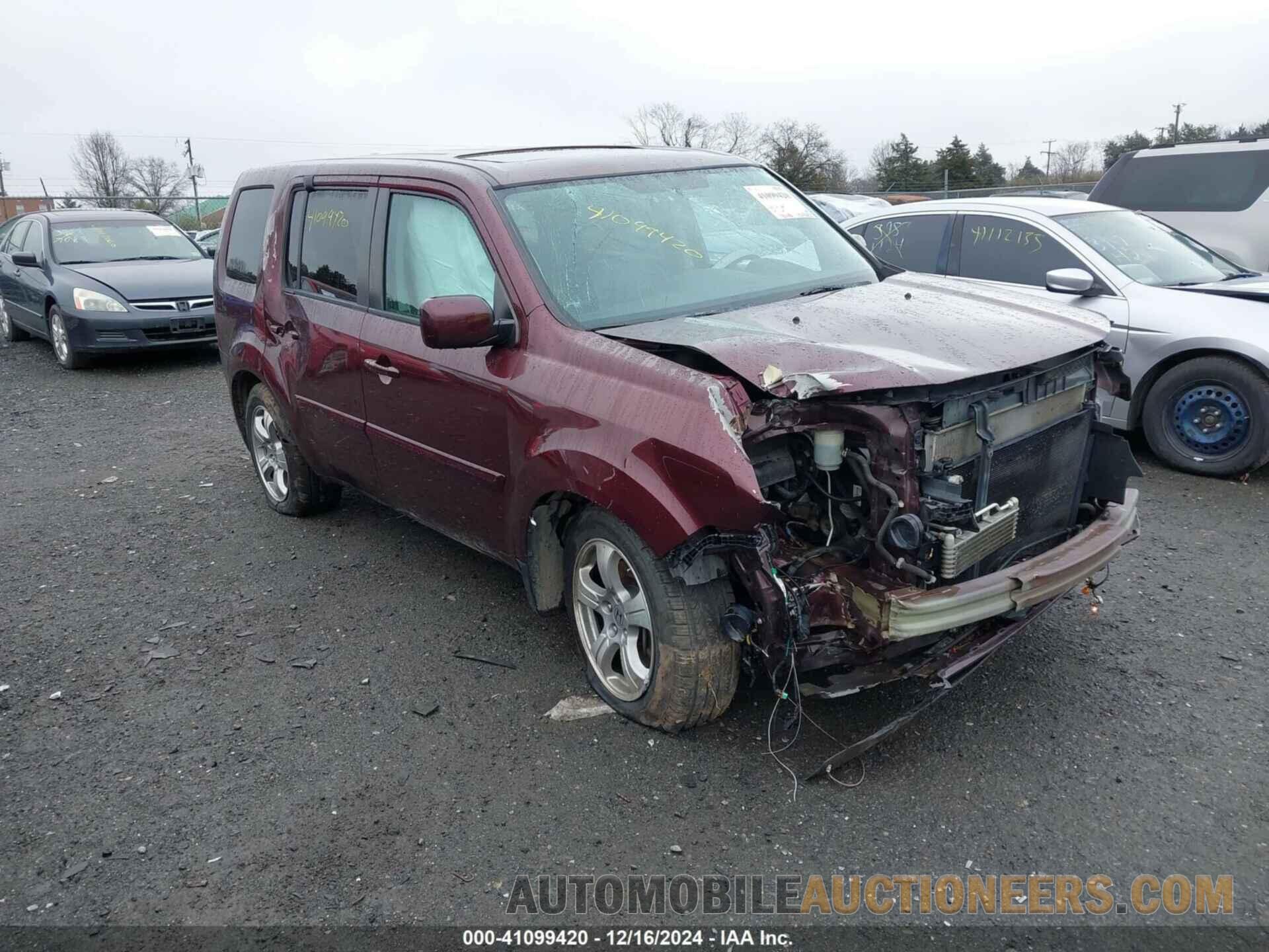 5FNYF4H57DB078209 HONDA PILOT 2013