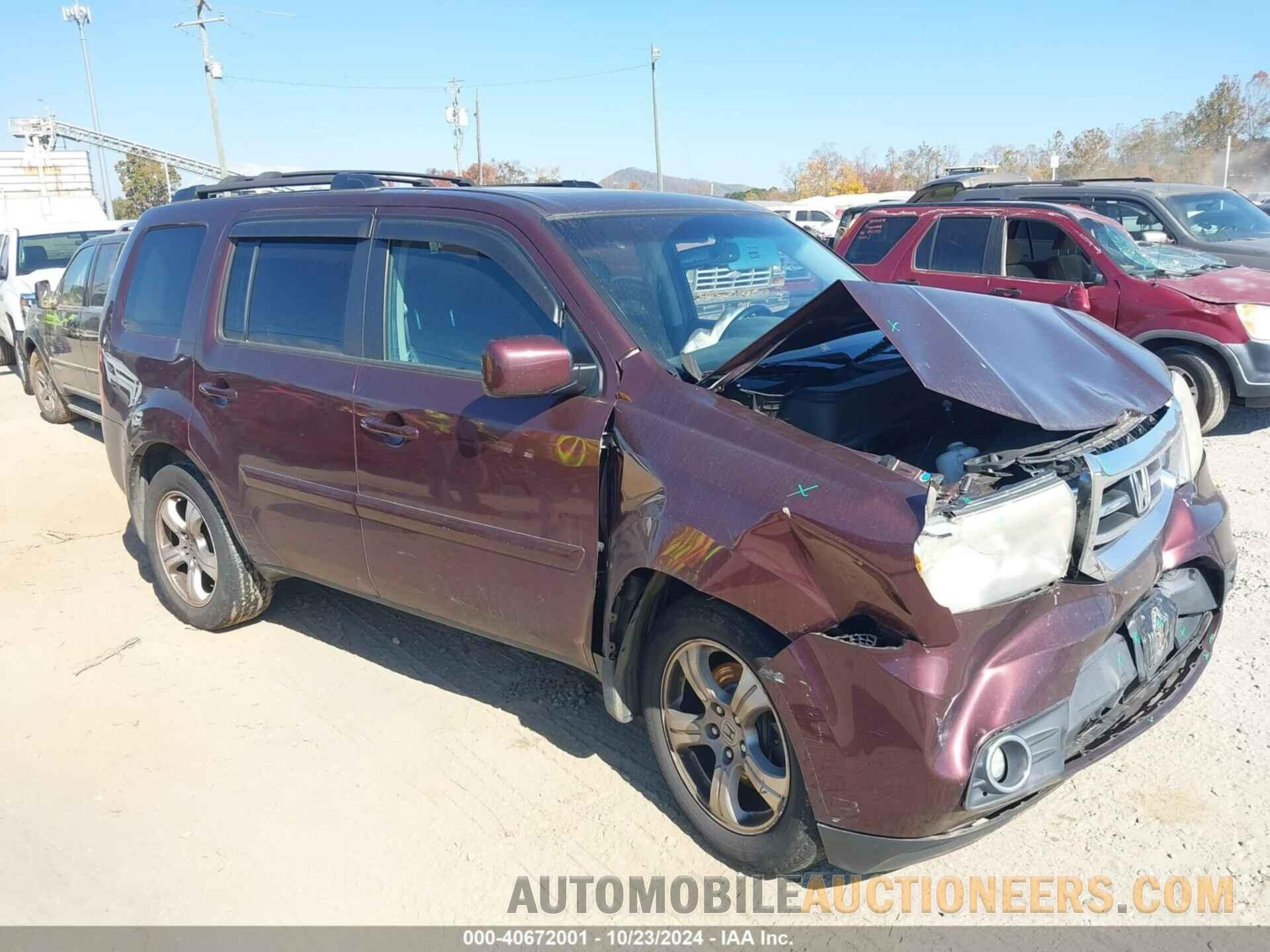 5FNYF4H67CB026456 HONDA PILOT 2012