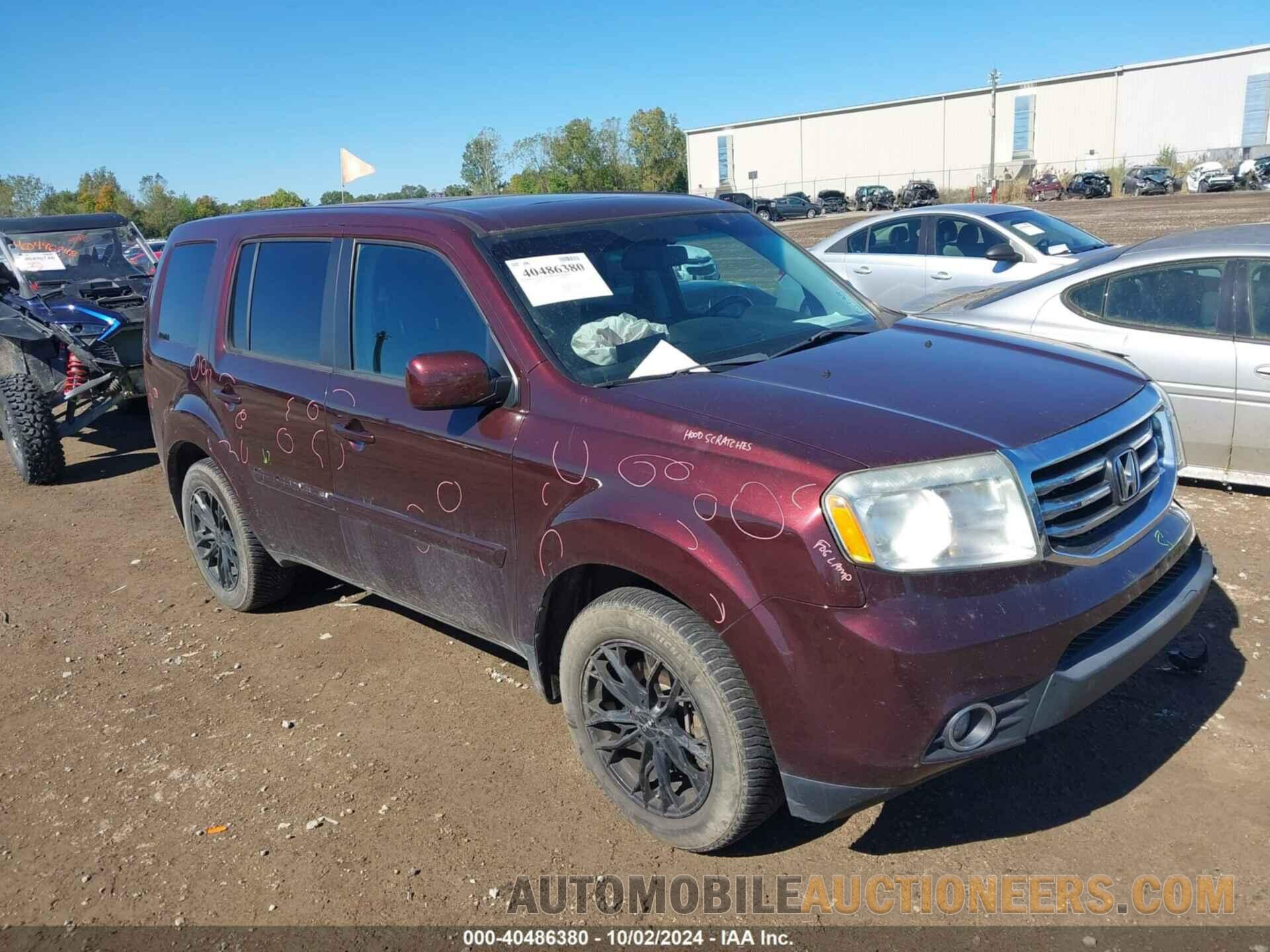 5FNYF4H7XEB020971 HONDA PILOT 2014