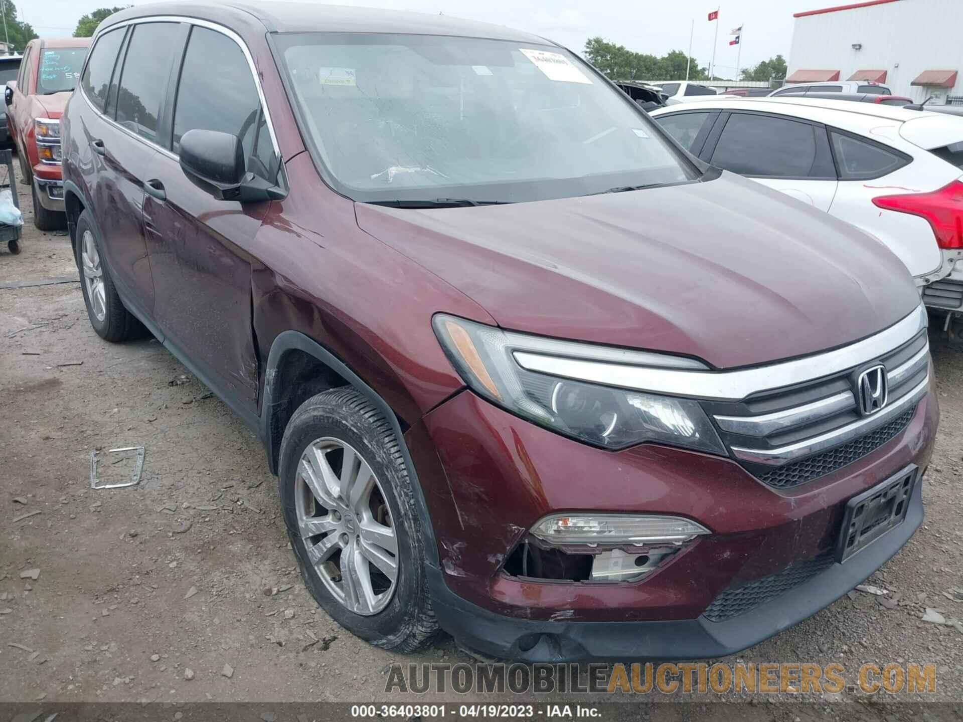 5FNYF5H11JB016402 HONDA PILOT 2018