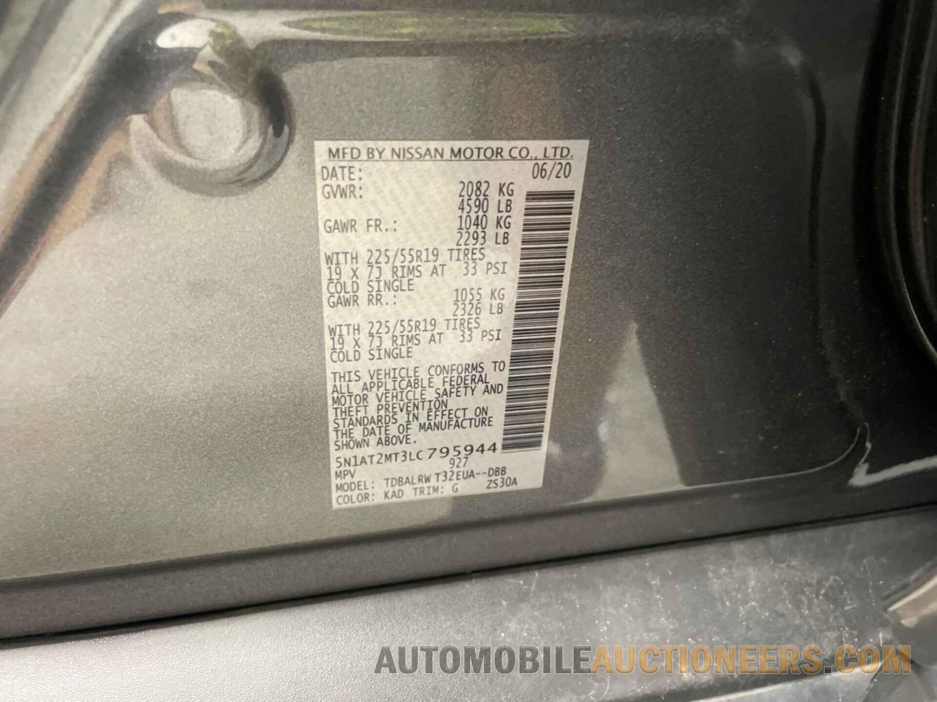 5N1AT2MT3LC795944 NISSAN ROGUE 2020