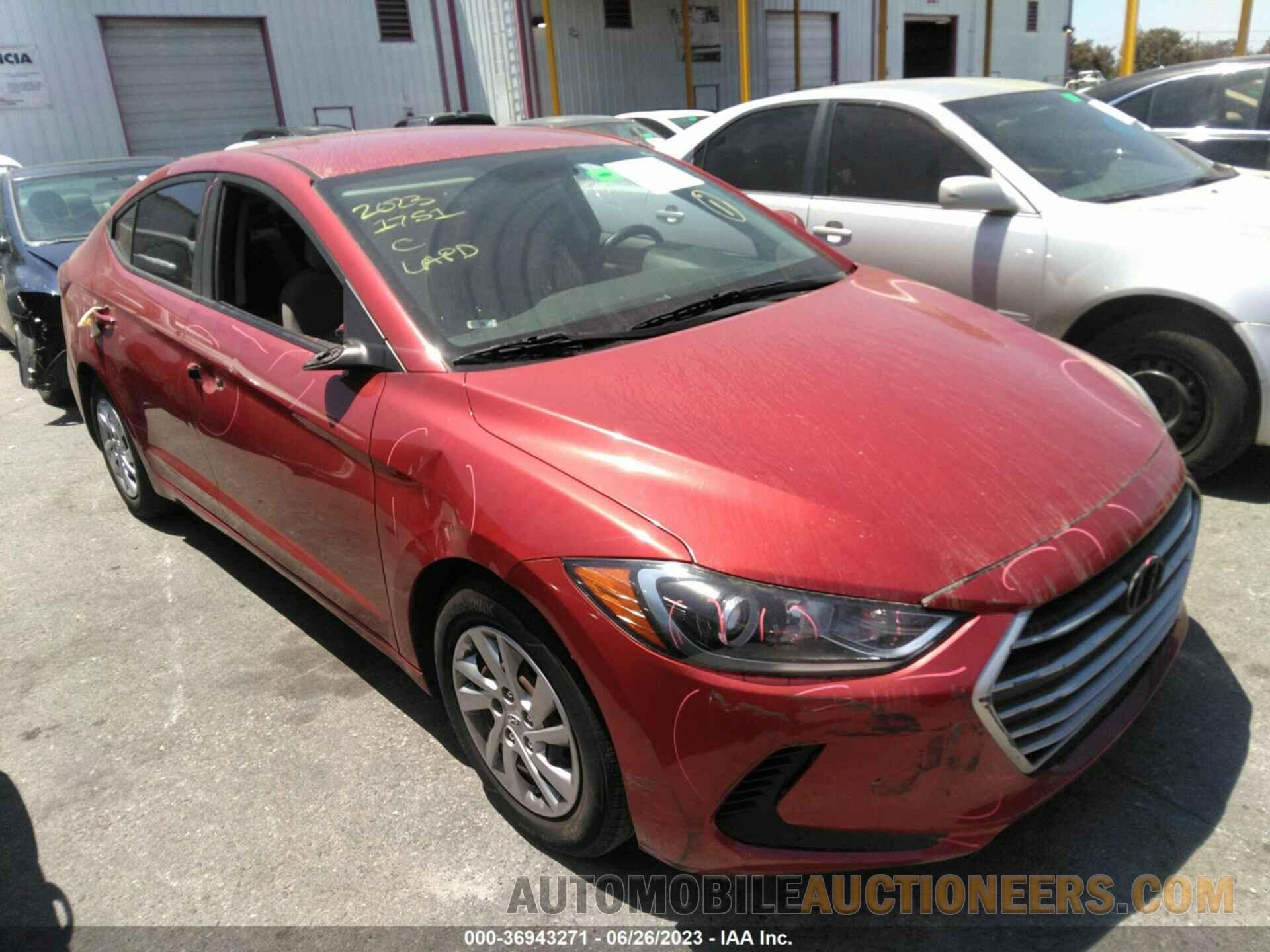 5NPD74LF5JH328913 HYUNDAI ELANTRA 2018