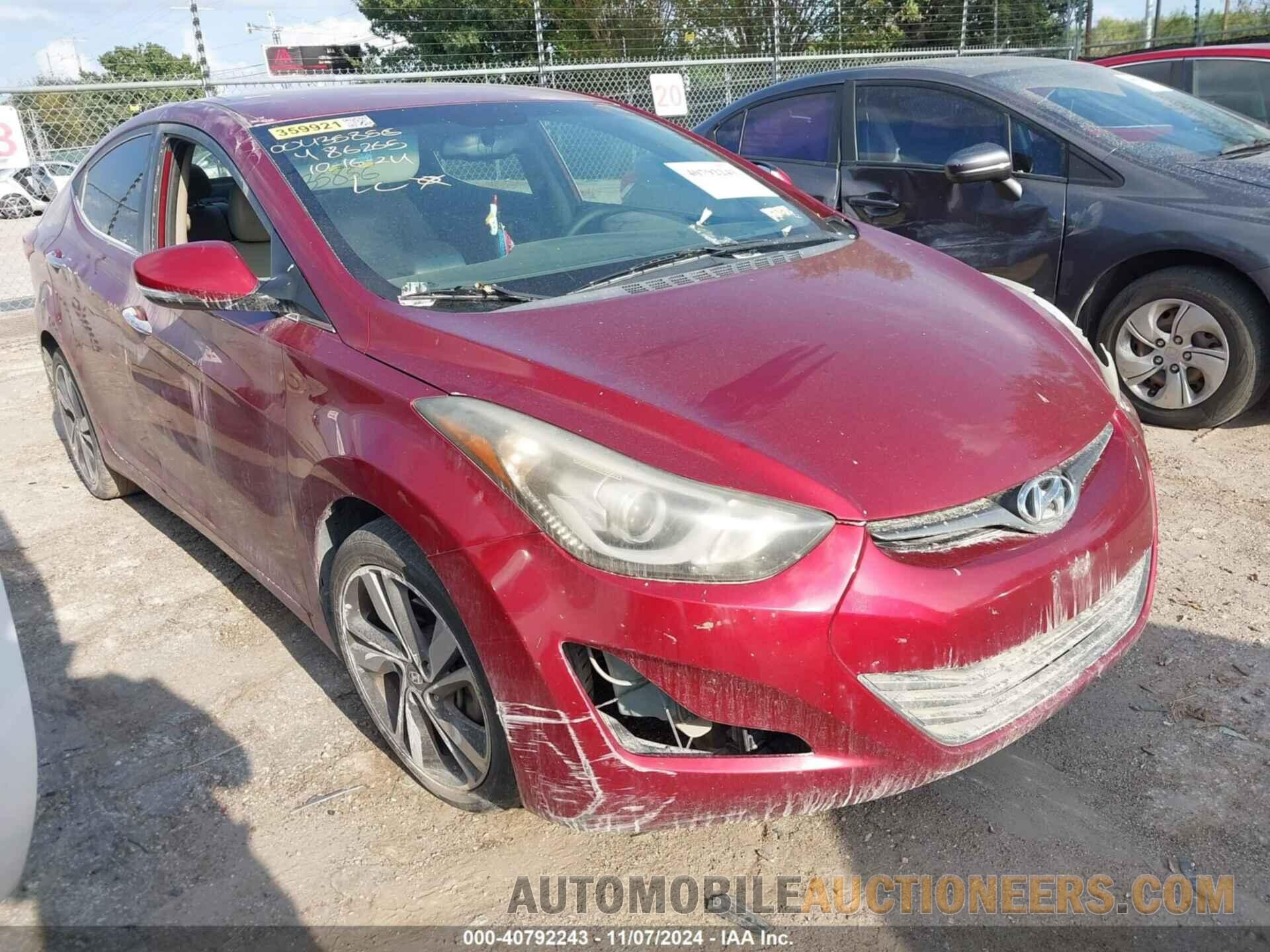 5NPDH4AE0EH486265 HYUNDAI ELANTRA 2014