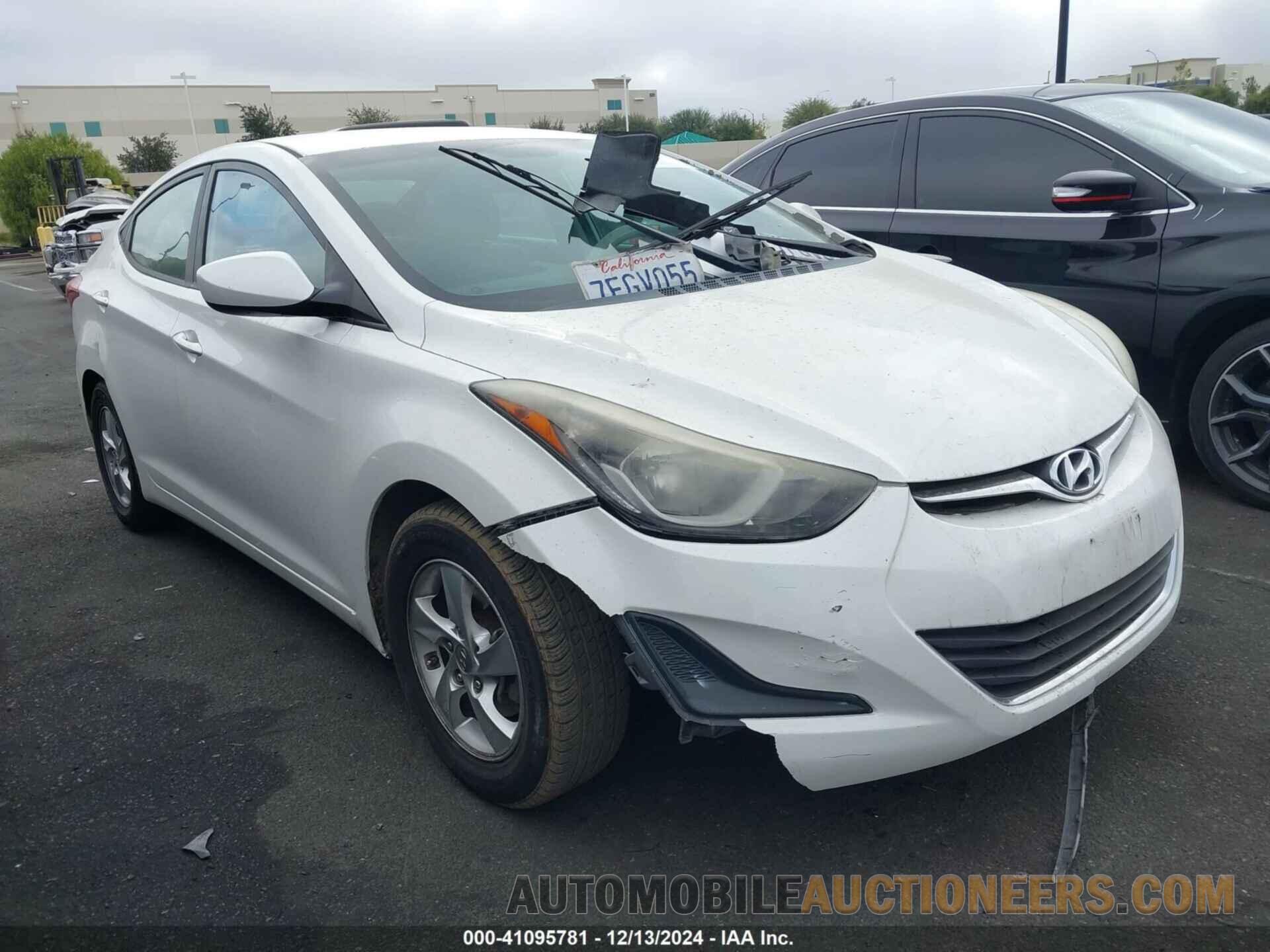 5NPDH4AE0EH516459 HYUNDAI ELANTRA 2014