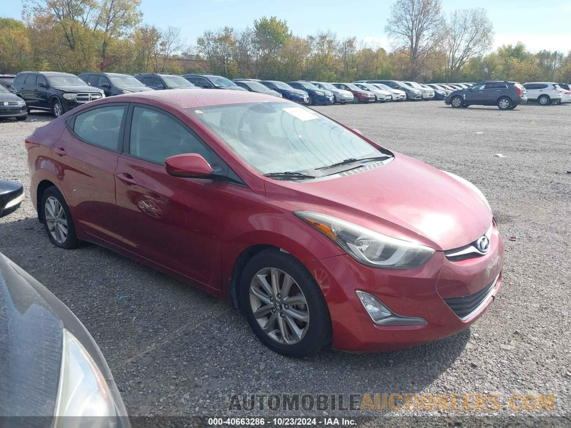 5NPDH4AE0GH655459 HYUNDAI ELANTRA 2016