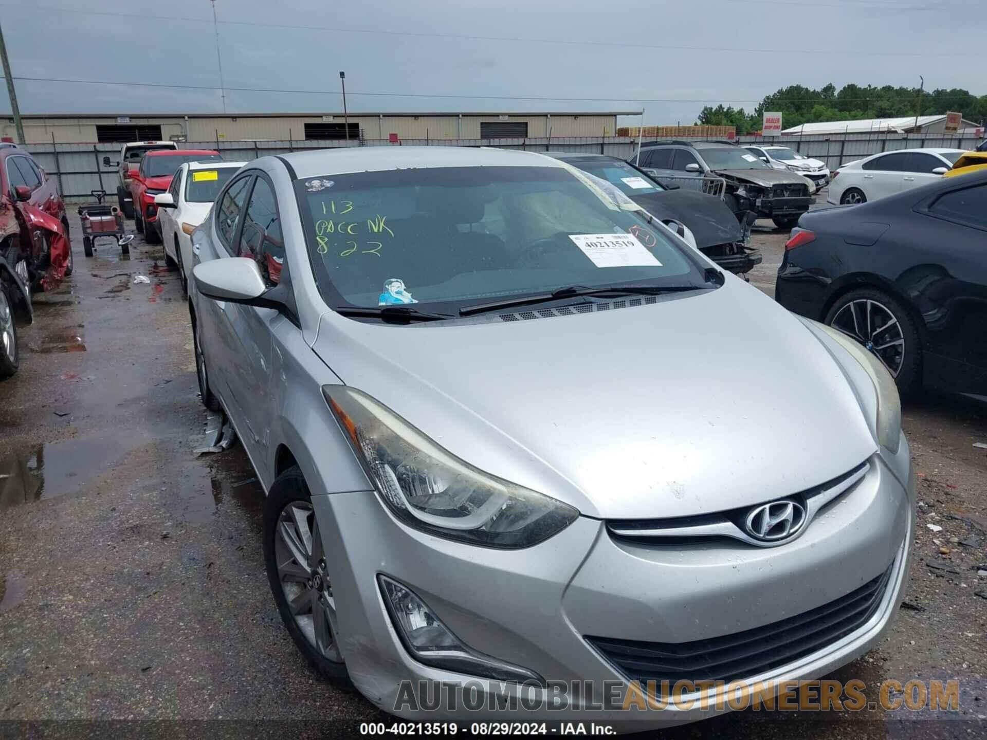 5NPDH4AE0GH659625 HYUNDAI ELANTRA 2016