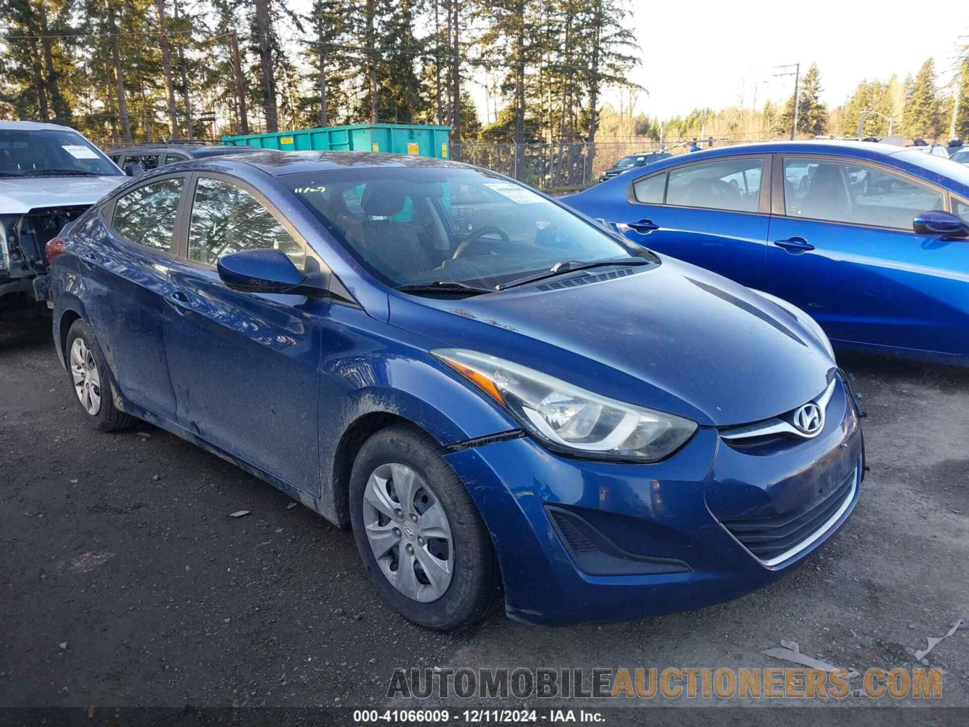 5NPDH4AE0GH685500 HYUNDAI ELANTRA 2016