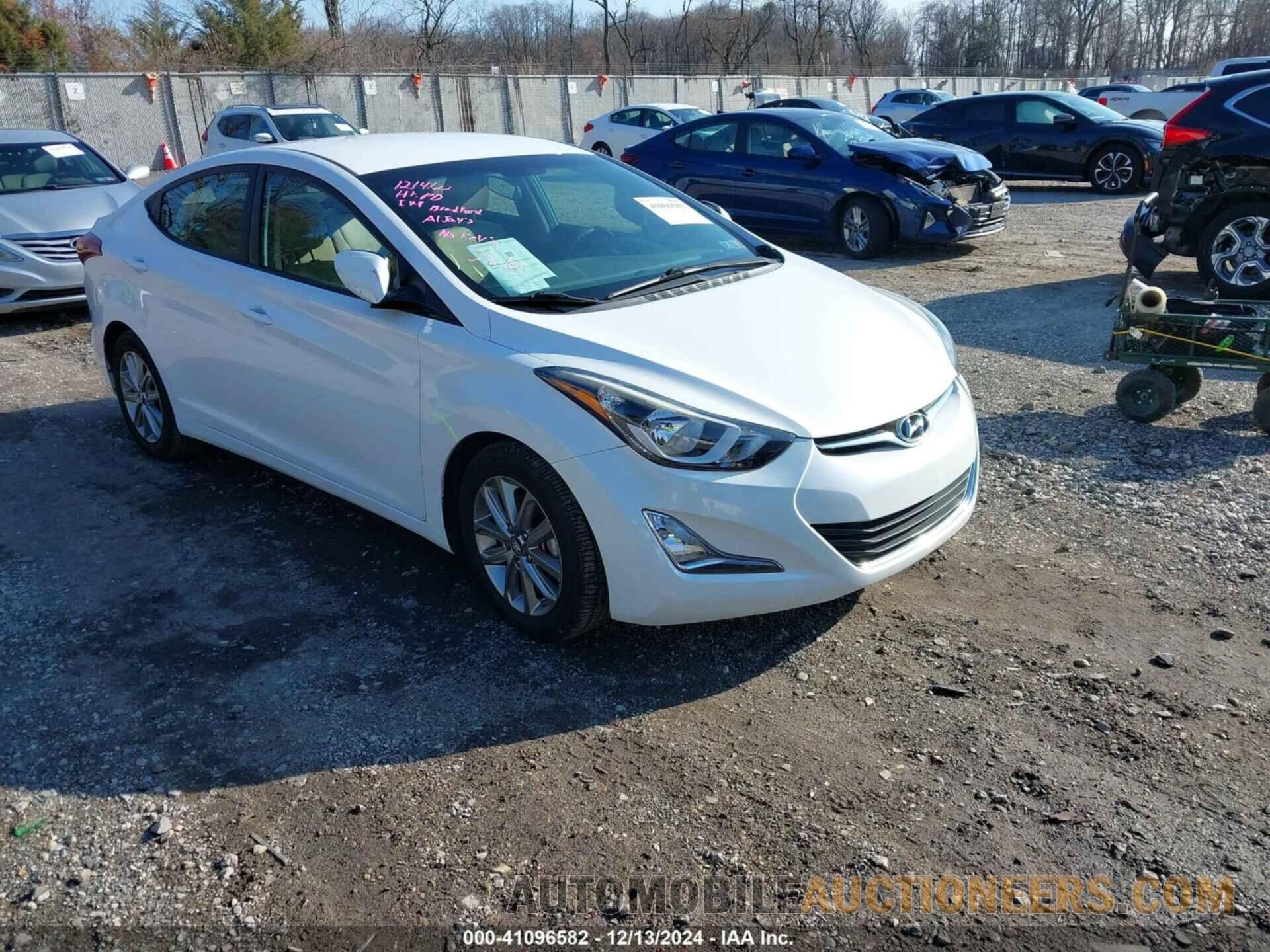 5NPDH4AE0GH765251 HYUNDAI ELANTRA 2016