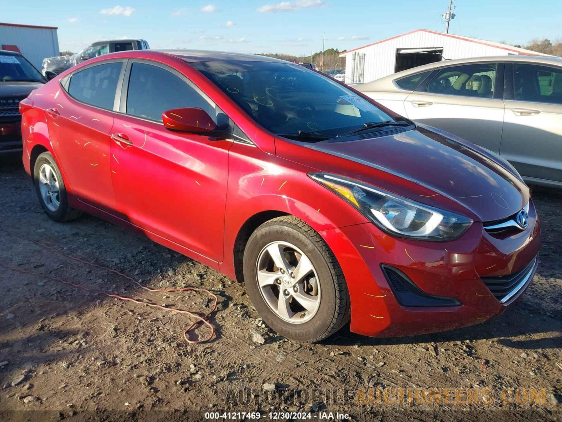 5NPDH4AE1EH541001 HYUNDAI ELANTRA 2014