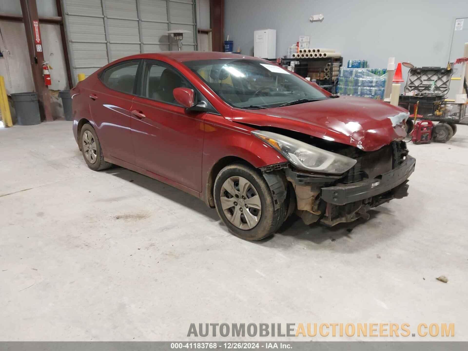 5NPDH4AE1GH667796 HYUNDAI ELANTRA 2016