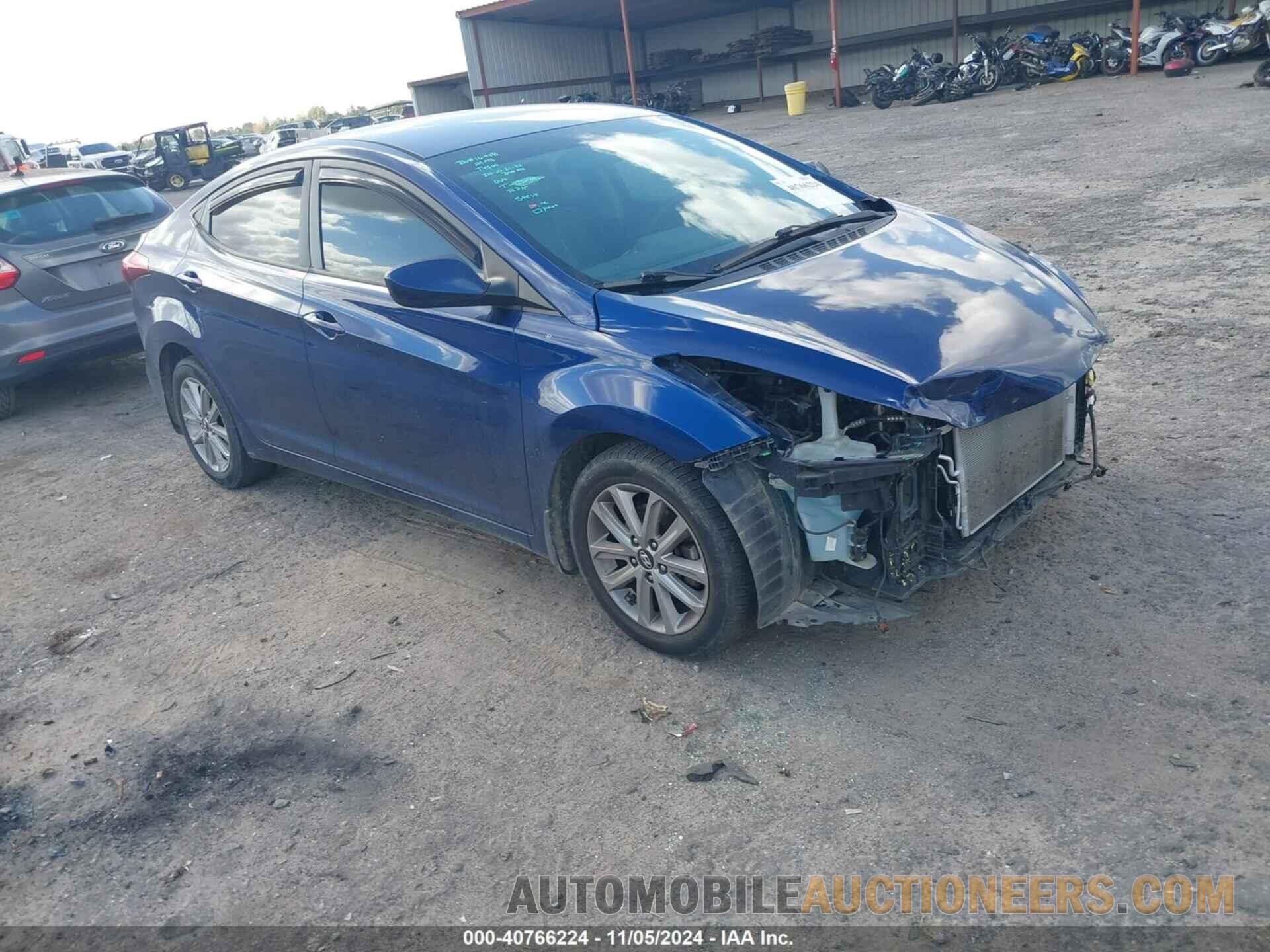 5NPDH4AE1GH672559 HYUNDAI ELANTRA 2016