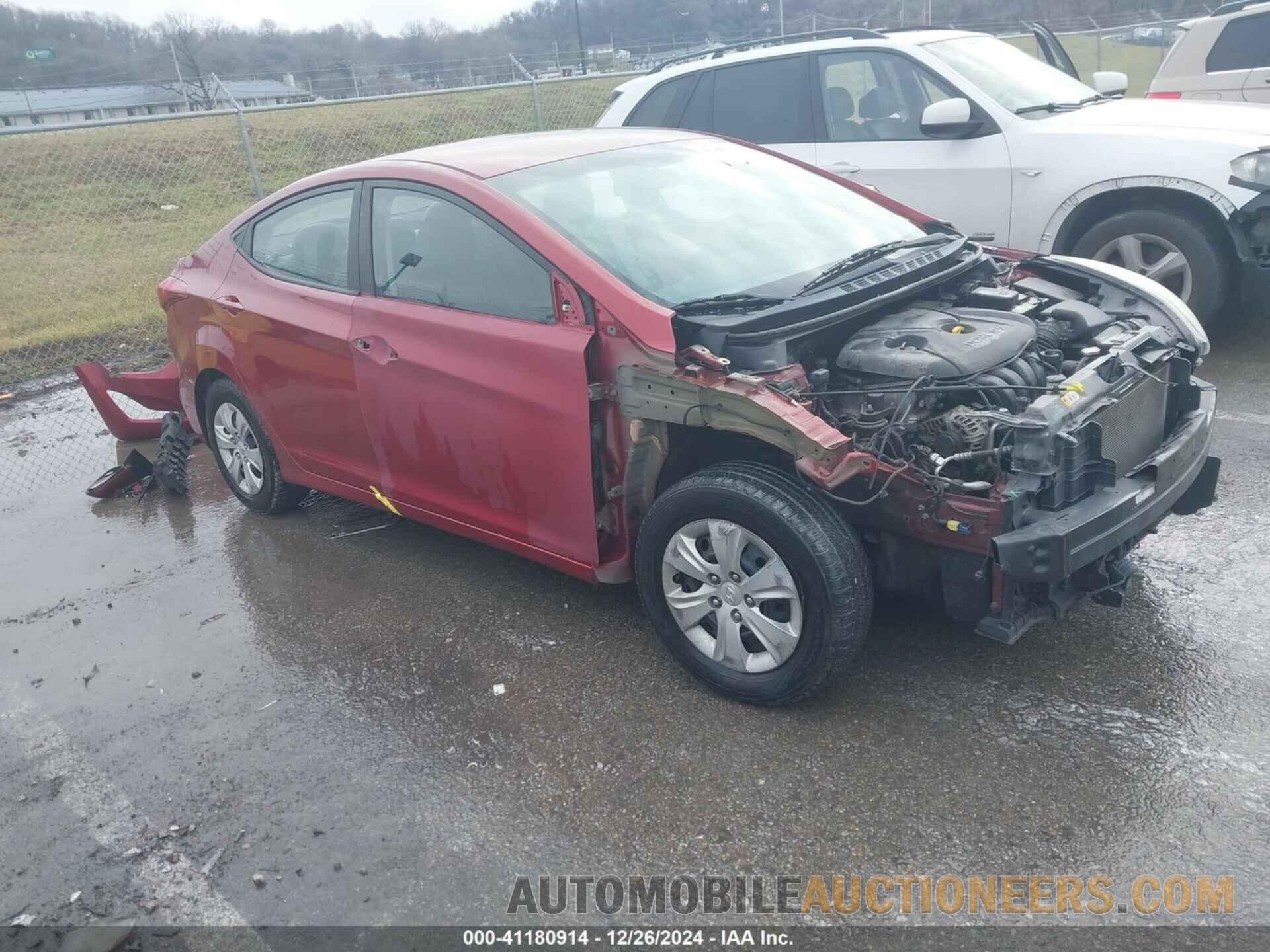 5NPDH4AE1GH672917 HYUNDAI ELANTRA 2016