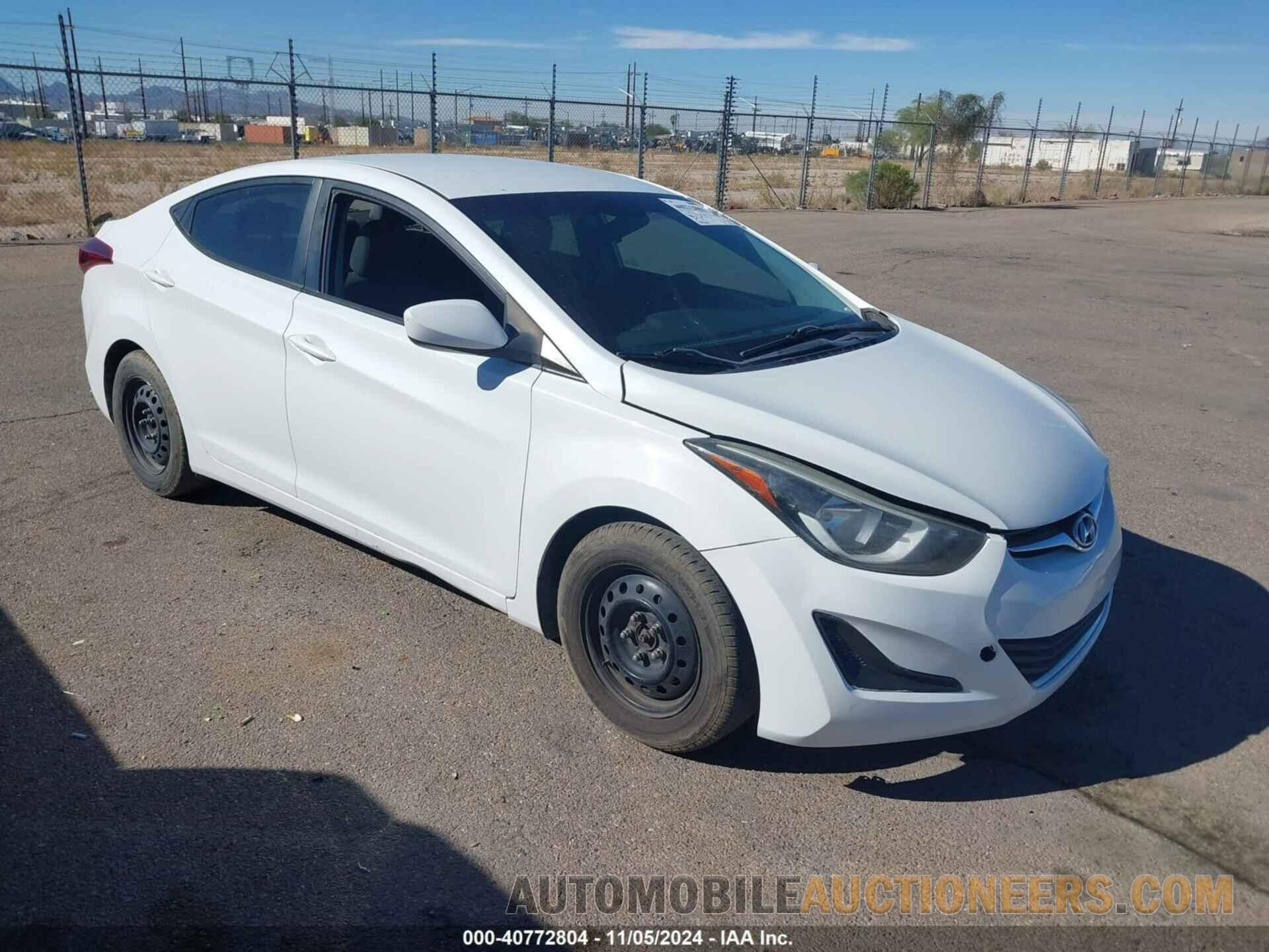 5NPDH4AE1GH719654 HYUNDAI ELANTRA 2016