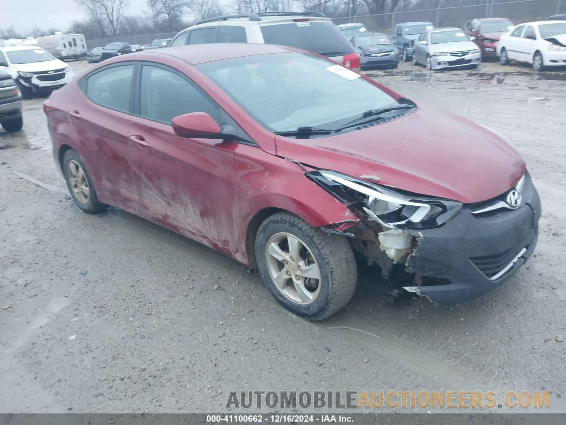 5NPDH4AE2EH533926 HYUNDAI ELANTRA 2014