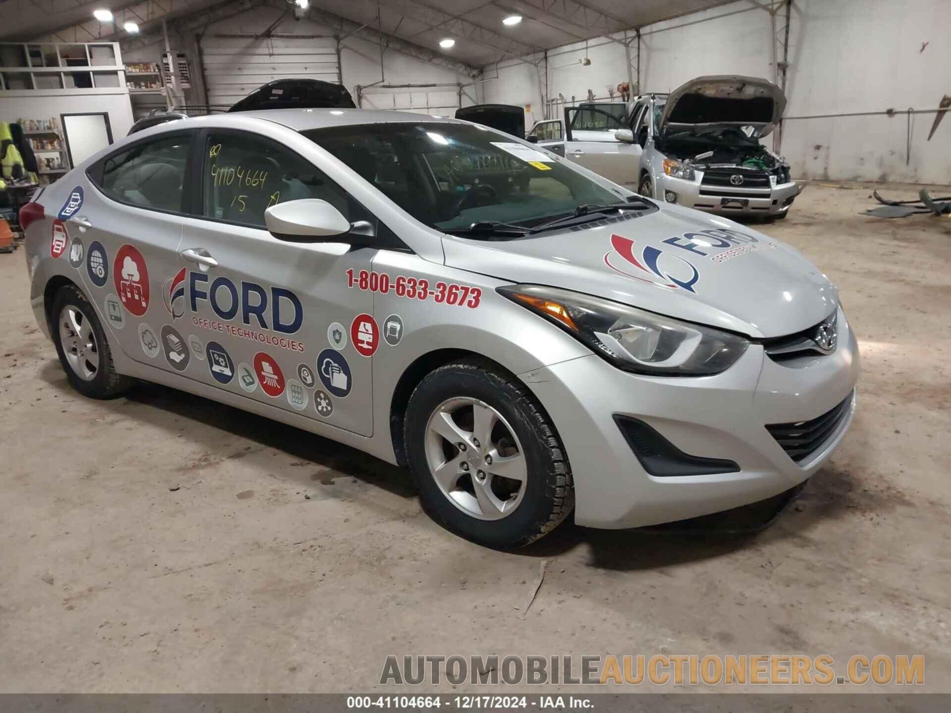 5NPDH4AE2FH546967 HYUNDAI ELANTRA 2015