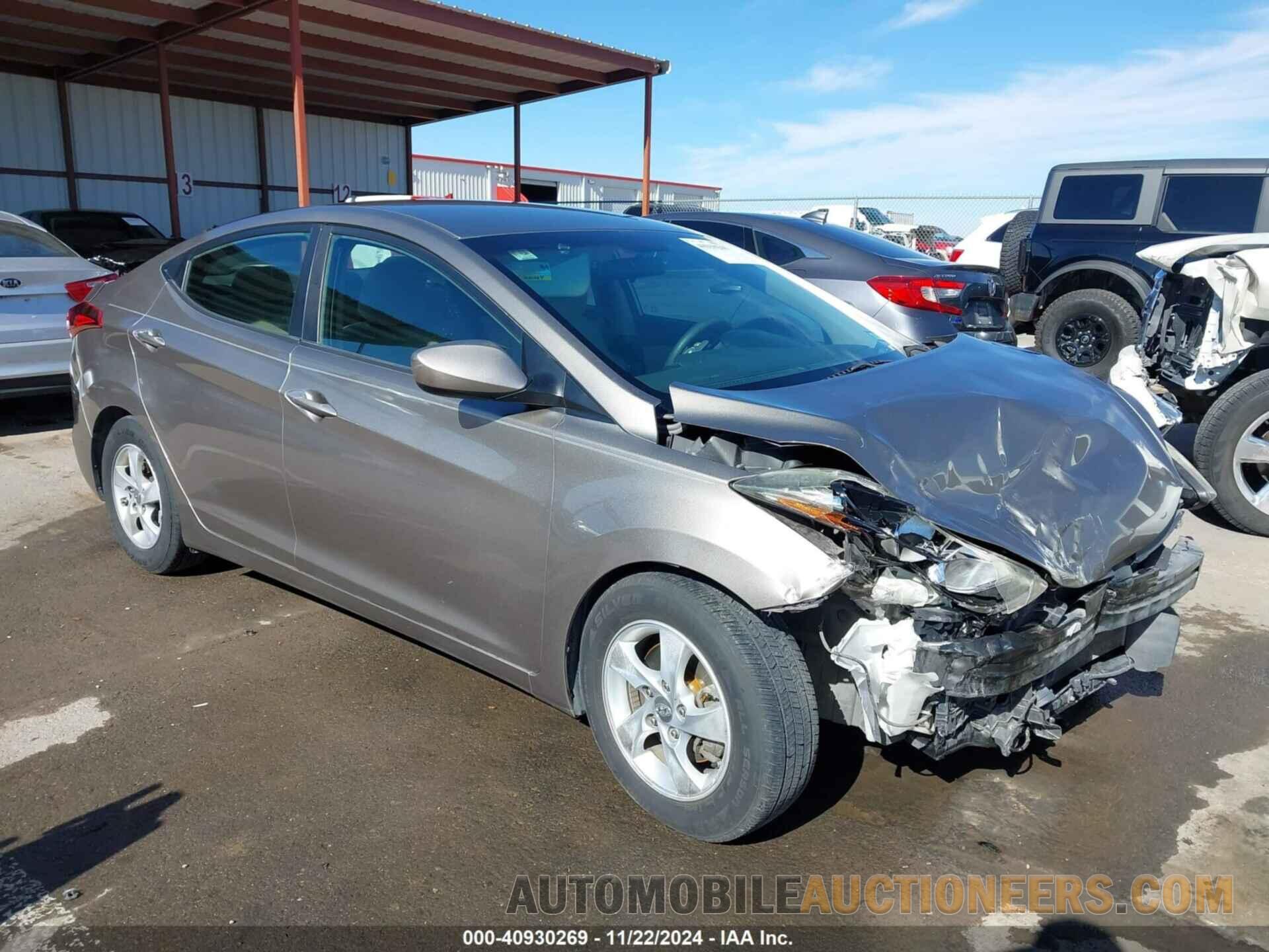 5NPDH4AE2FH573229 HYUNDAI ELANTRA 2015