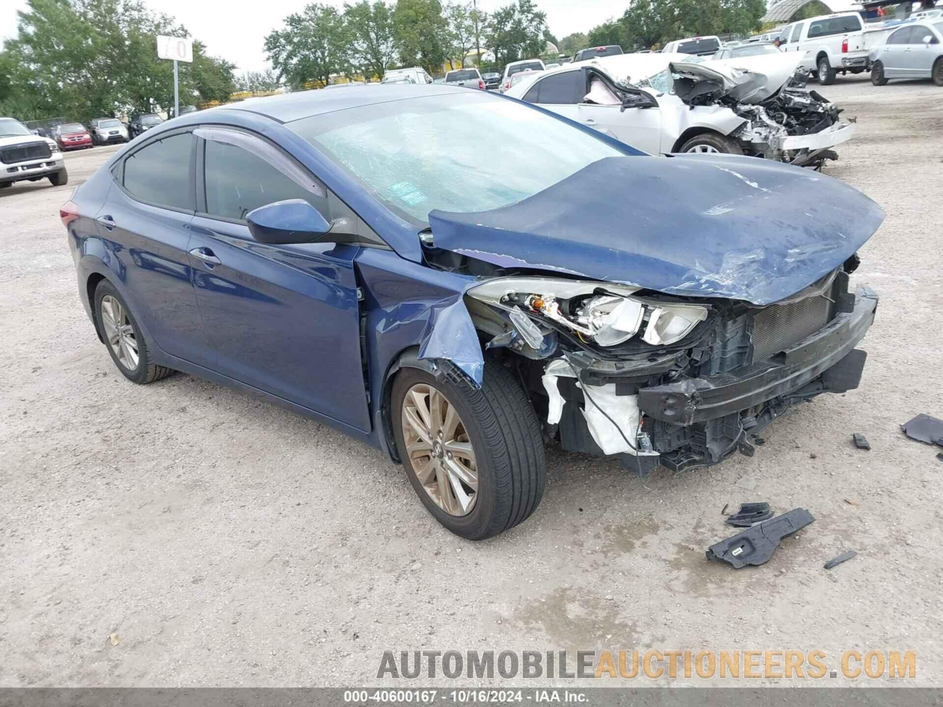 5NPDH4AE2FH606892 HYUNDAI ELANTRA 2015