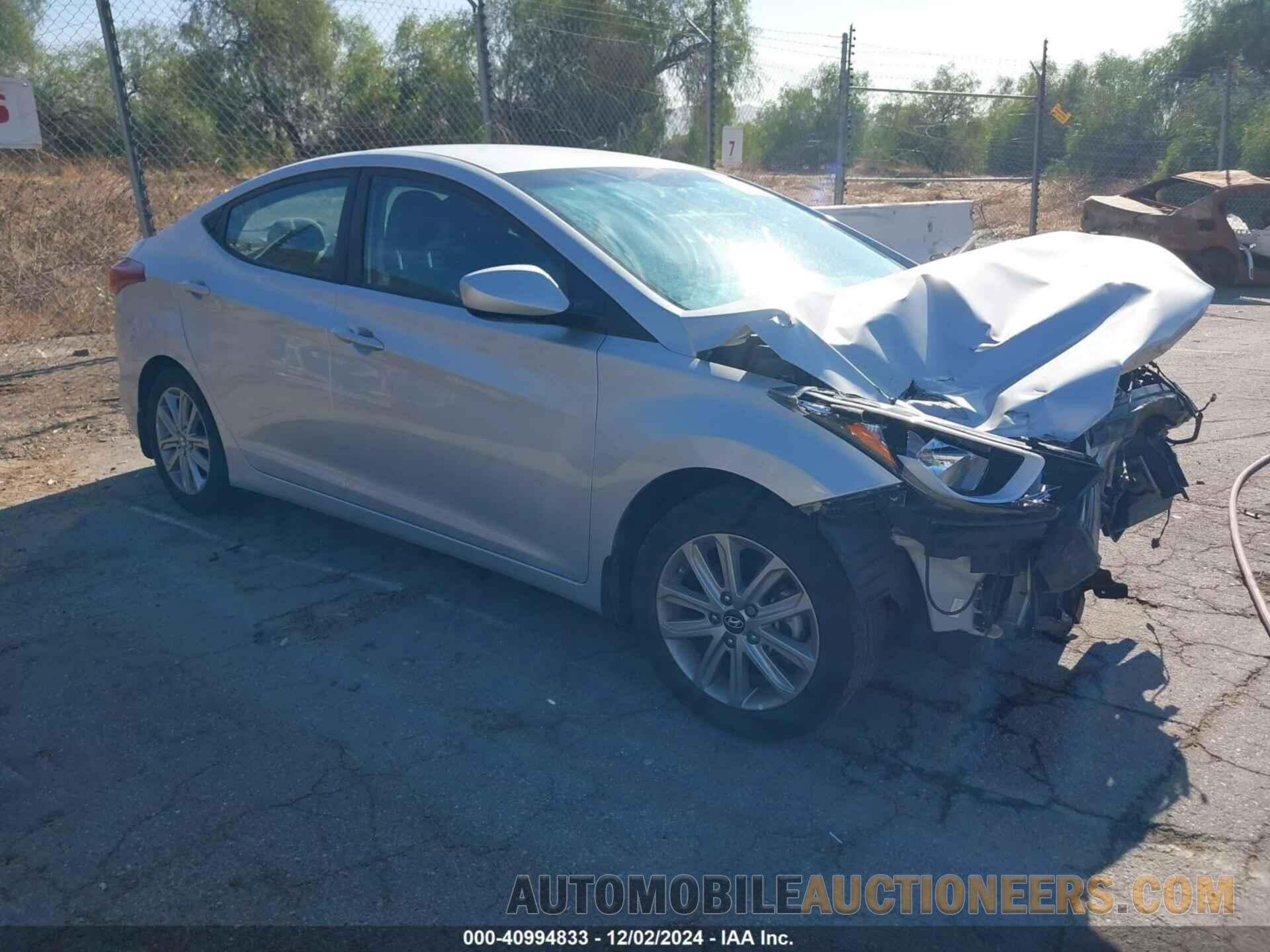 5NPDH4AE2GH660291 HYUNDAI ELANTRA 2016