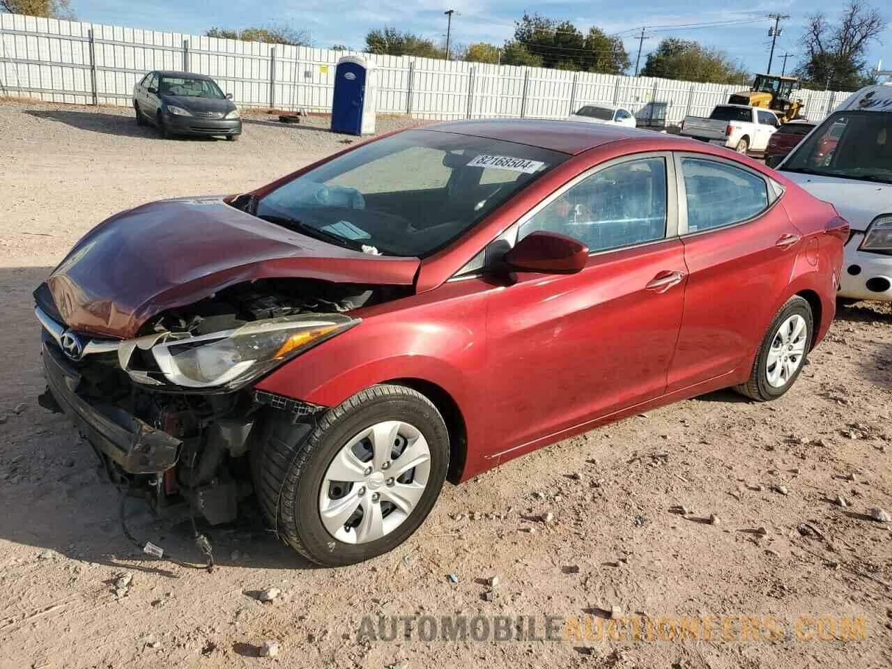 5NPDH4AE2GH673221 HYUNDAI ELANTRA 2016