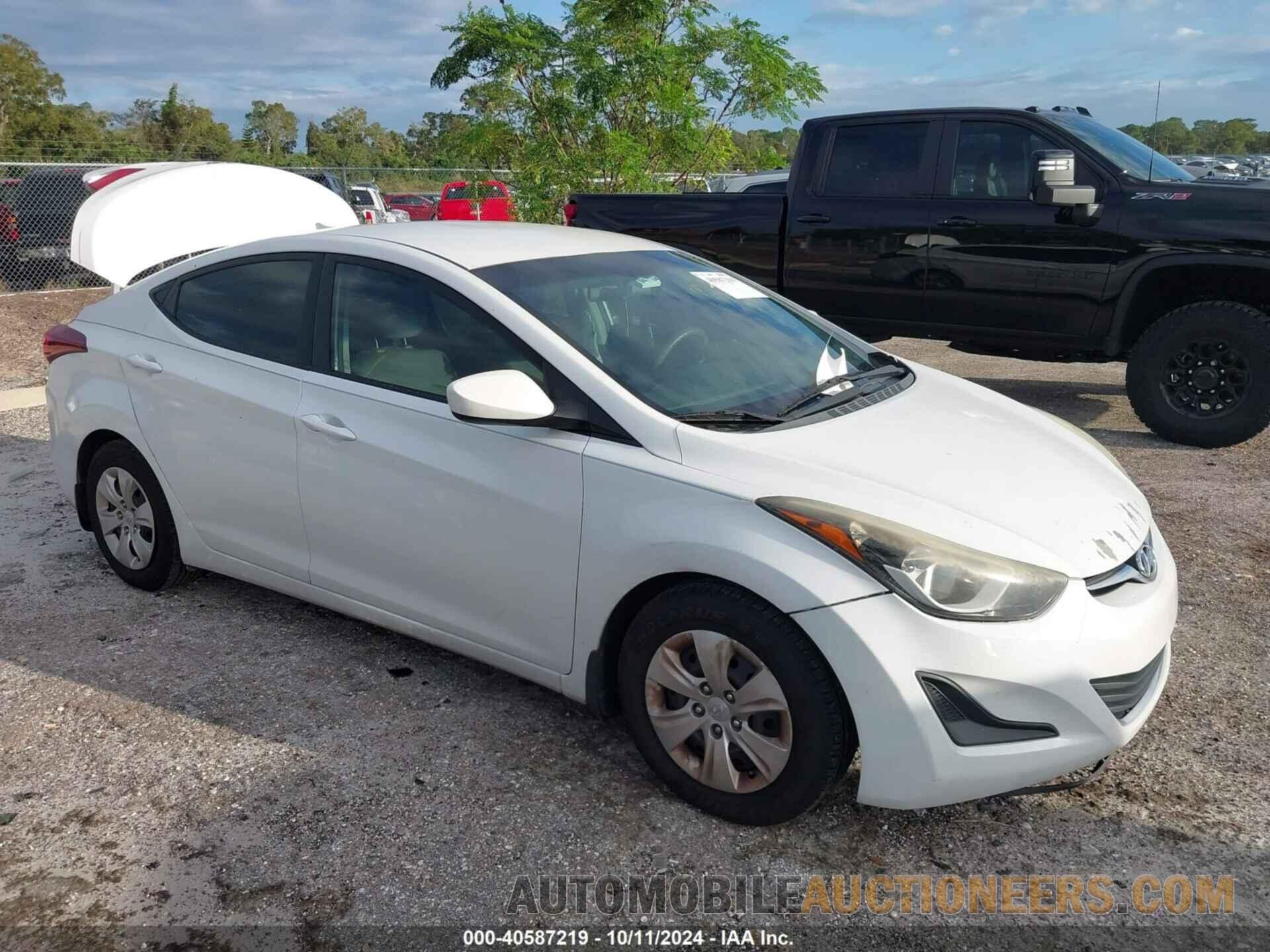 5NPDH4AE2GH682341 HYUNDAI ELANTRA 2016