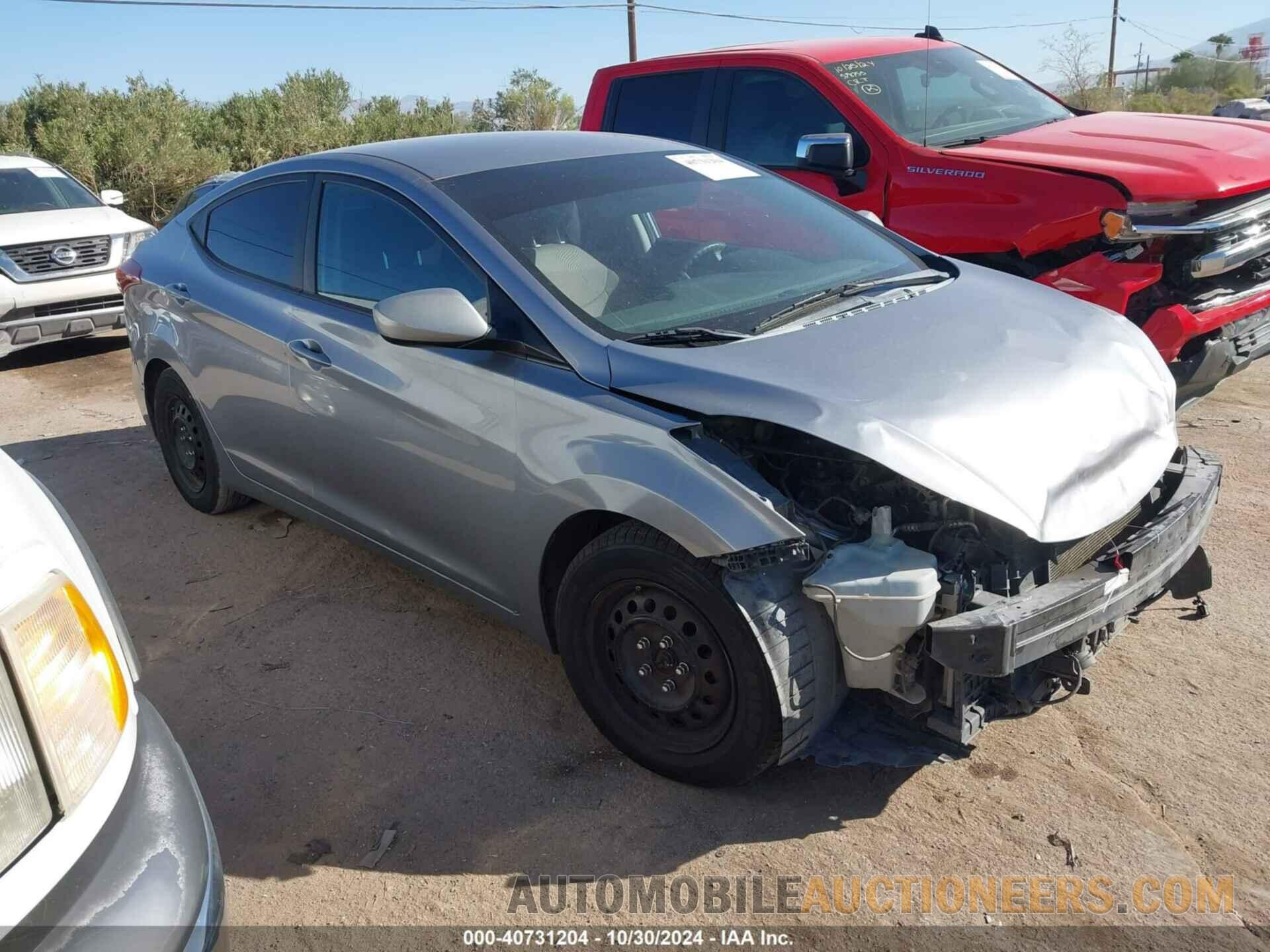 5NPDH4AE2GH703186 HYUNDAI ELANTRA 2016