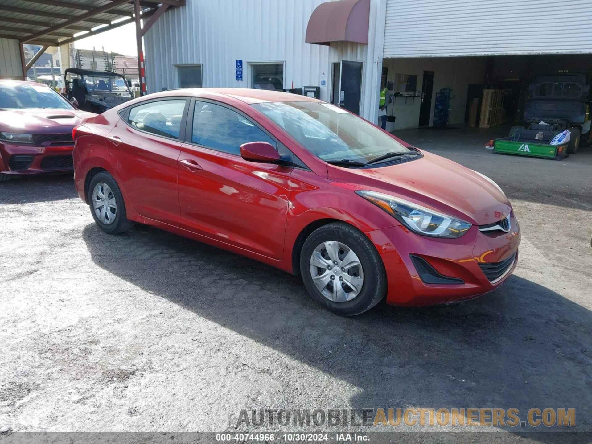 5NPDH4AE2GH726631 HYUNDAI ELANTRA 2016