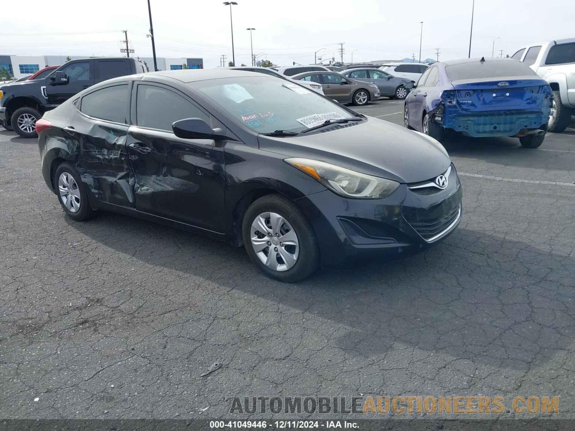 5NPDH4AE3GH667248 HYUNDAI ELANTRA 2016