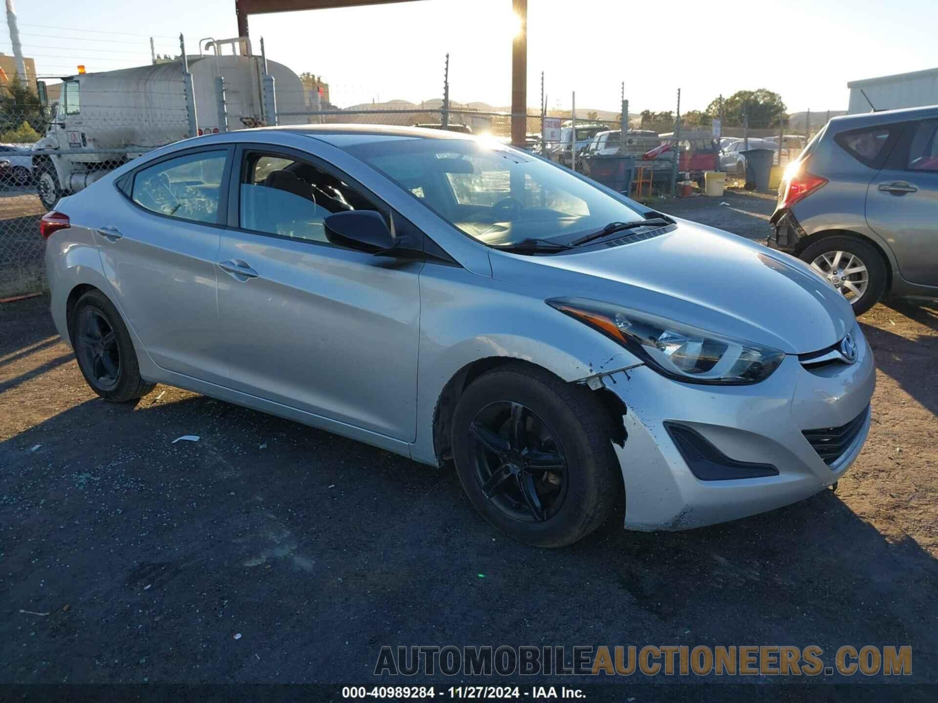 5NPDH4AE3GH680551 HYUNDAI ELANTRA 2016