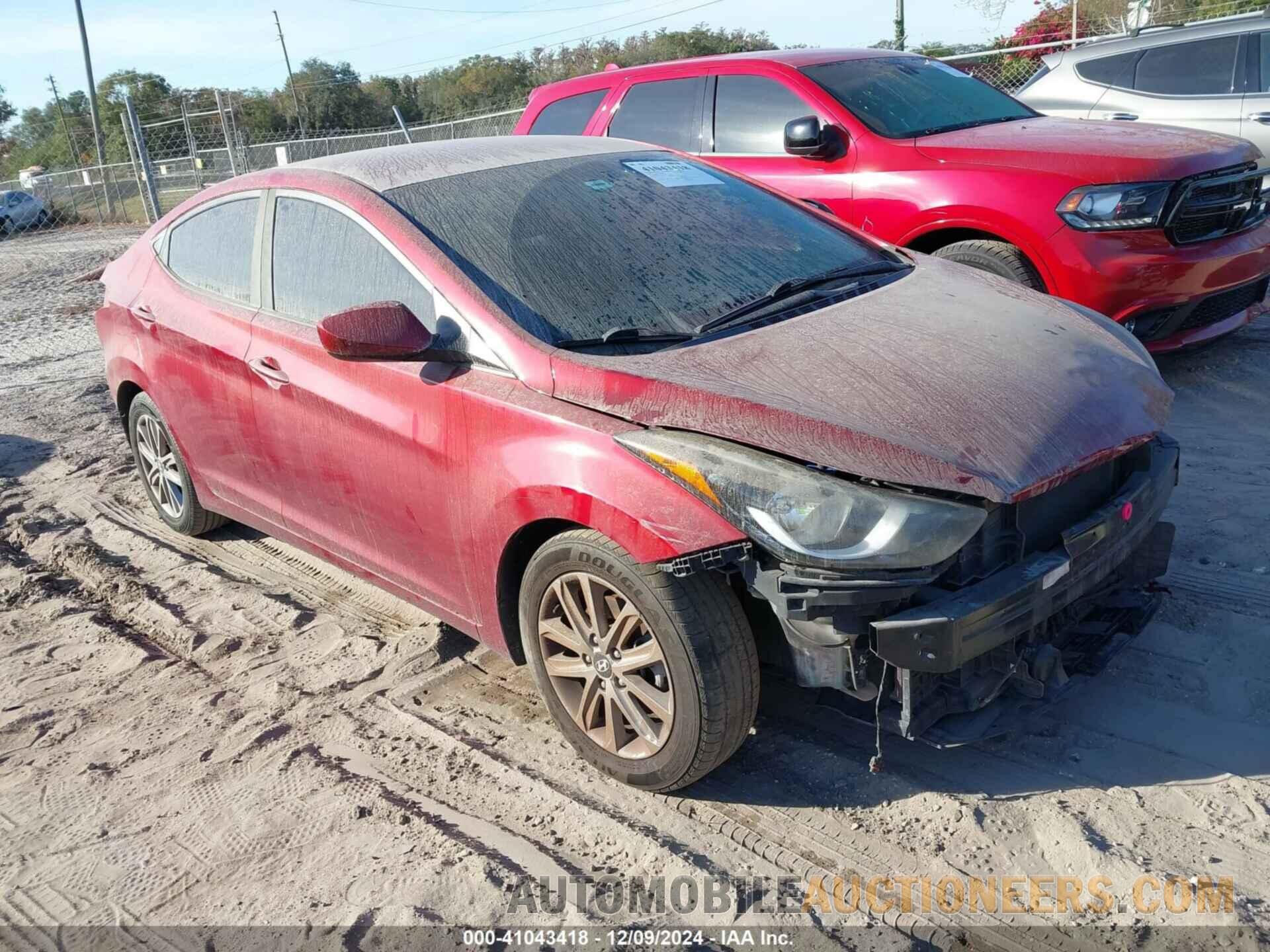 5NPDH4AE3GH743177 HYUNDAI ELANTRA 2016