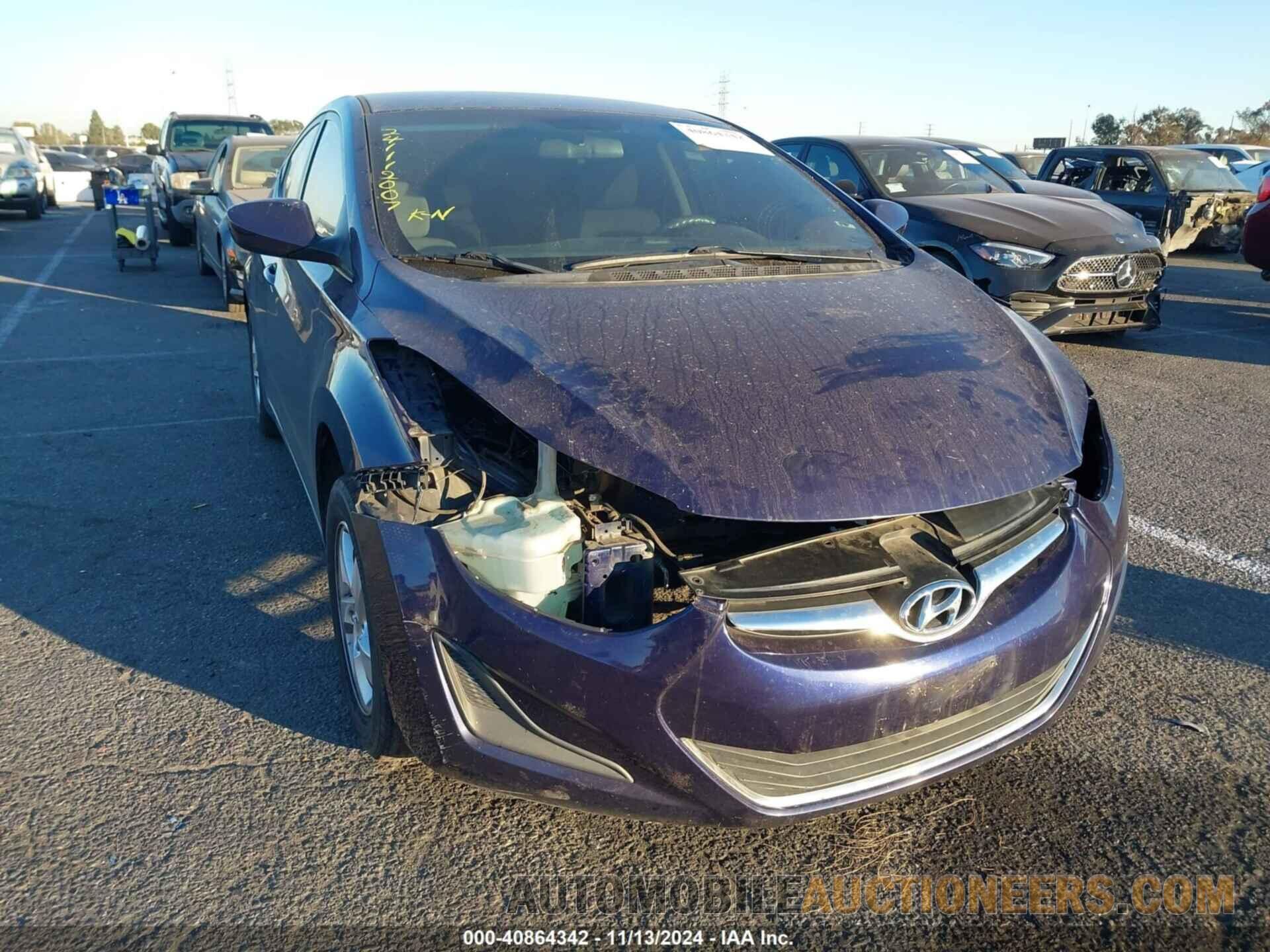 5NPDH4AE4EH532812 HYUNDAI ELANTRA 2014