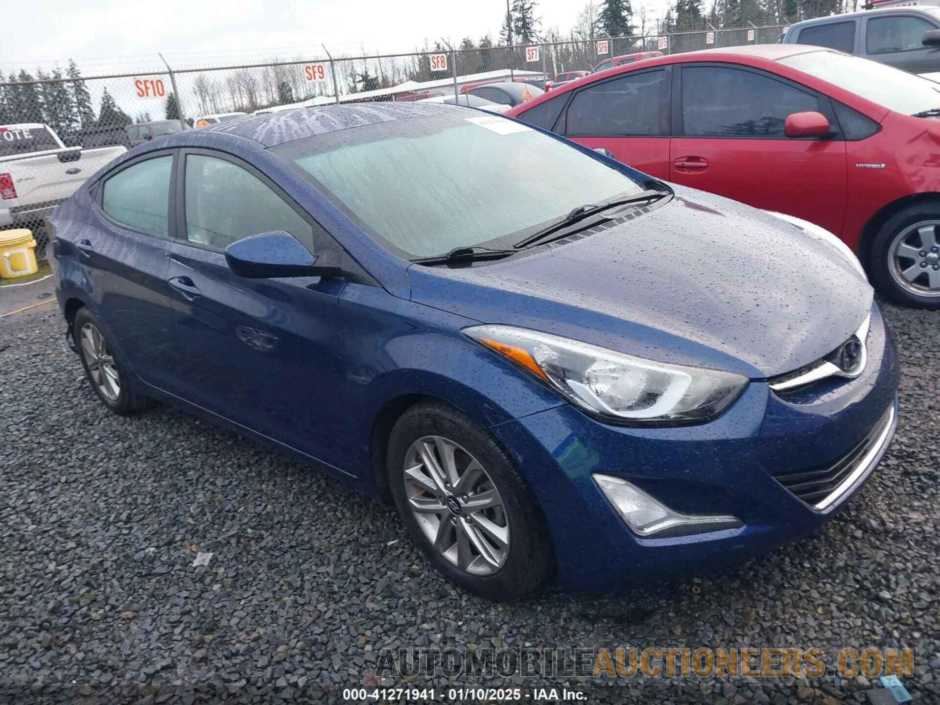 5NPDH4AE4GH662687 HYUNDAI ELANTRA 2016