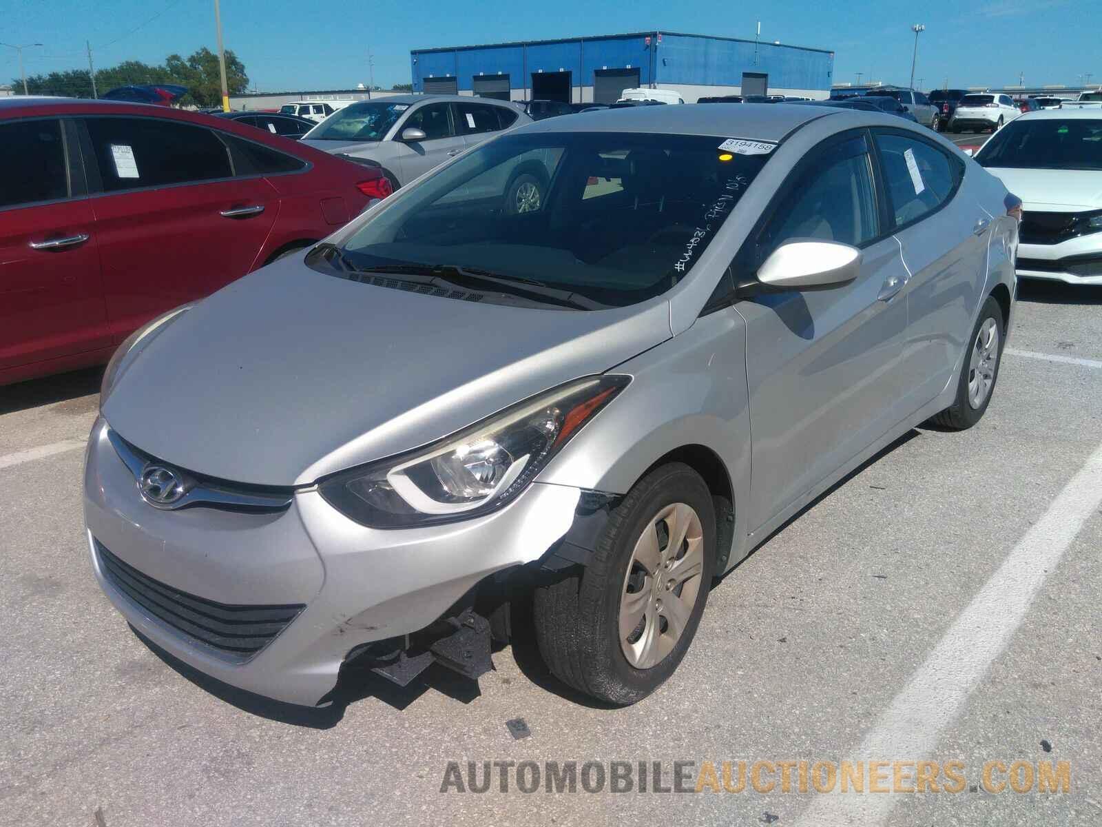 5NPDH4AE4GH664536 Hyundai Elantra 2016