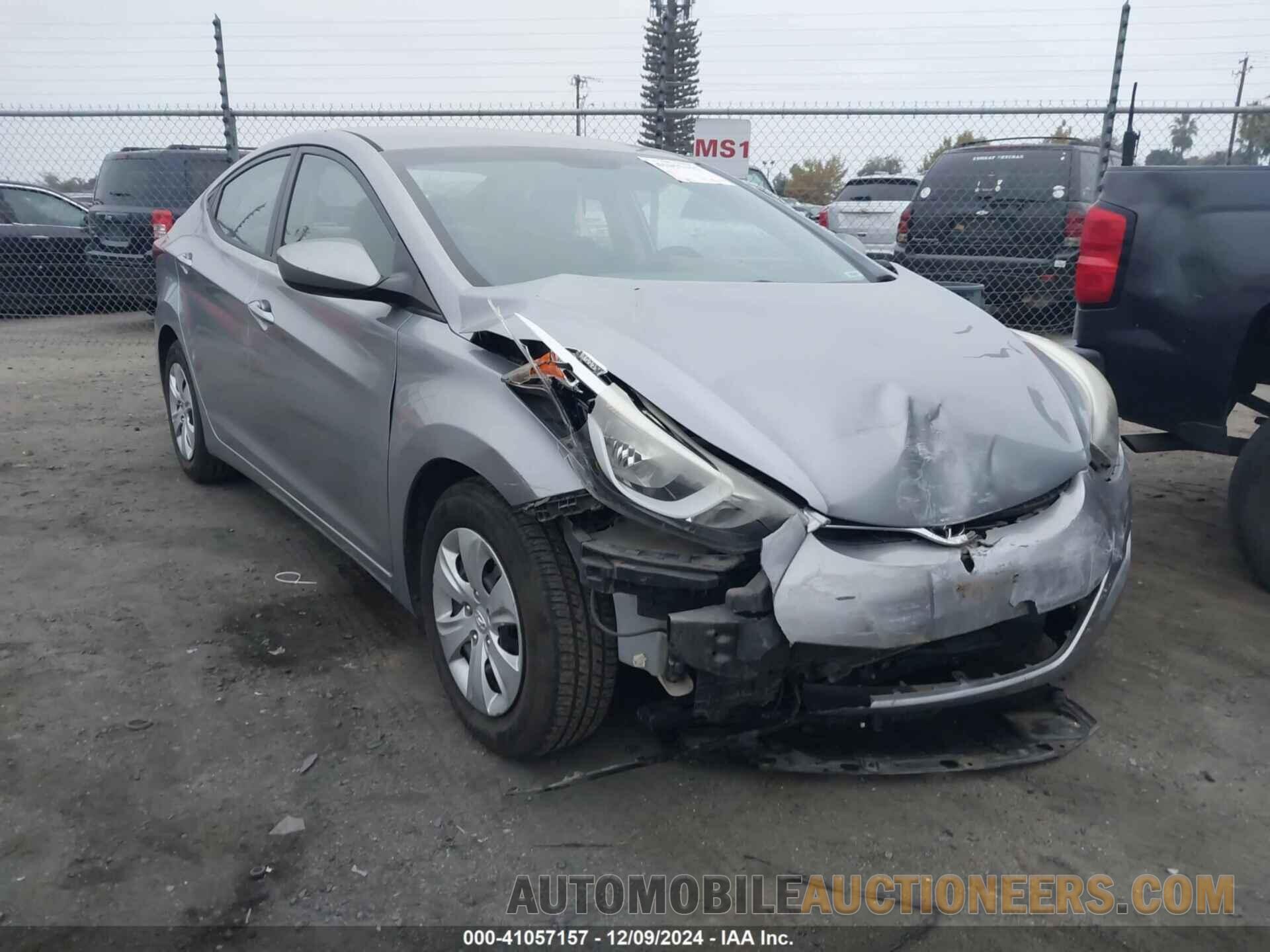 5NPDH4AE4GH697018 HYUNDAI ELANTRA 2016