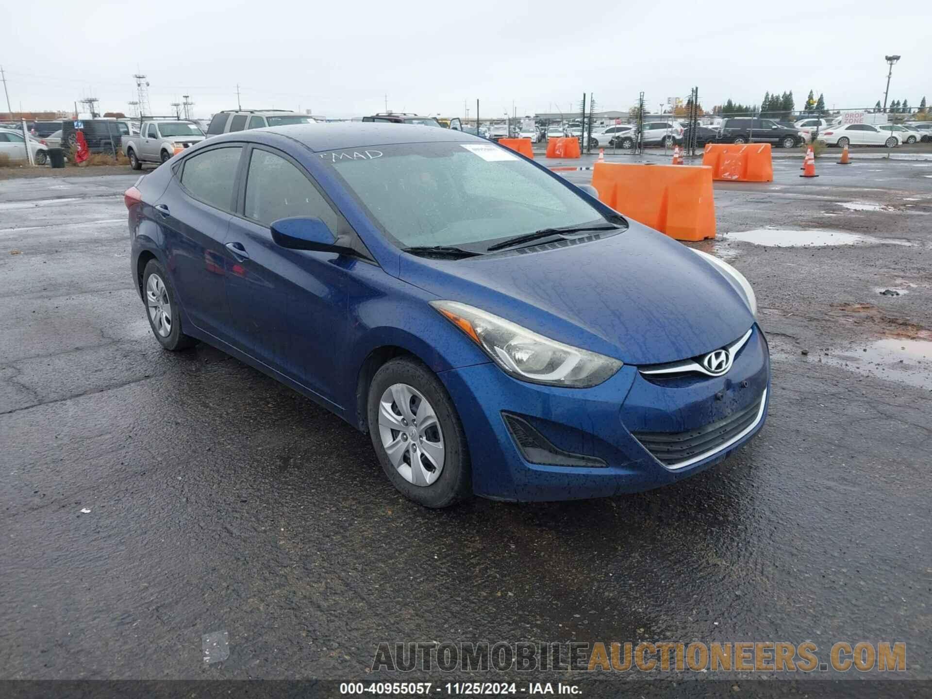 5NPDH4AE4GH714139 HYUNDAI ELANTRA 2016