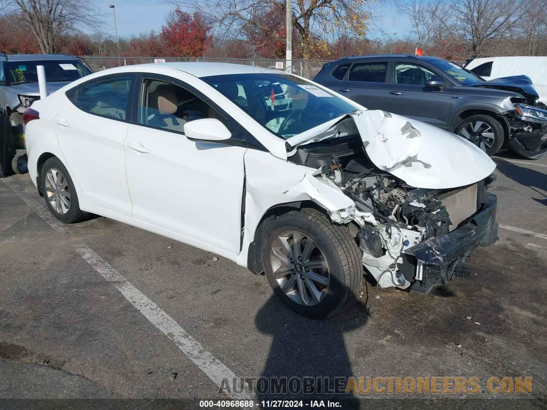 5NPDH4AE4GH722452 HYUNDAI ELANTRA 2016