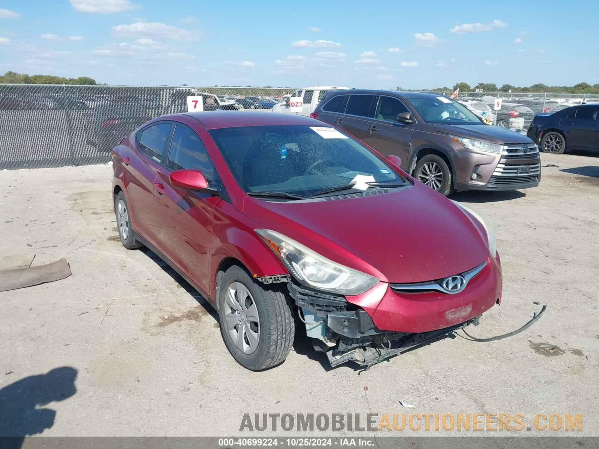 5NPDH4AE4GH742135 HYUNDAI ELANTRA 2016