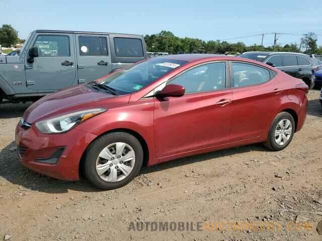 5NPDH4AE4GH747156 HYUNDAI ELANTRA 2016