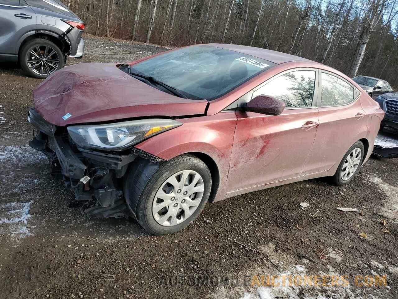 5NPDH4AE4GH767309 HYUNDAI ELANTRA 2016