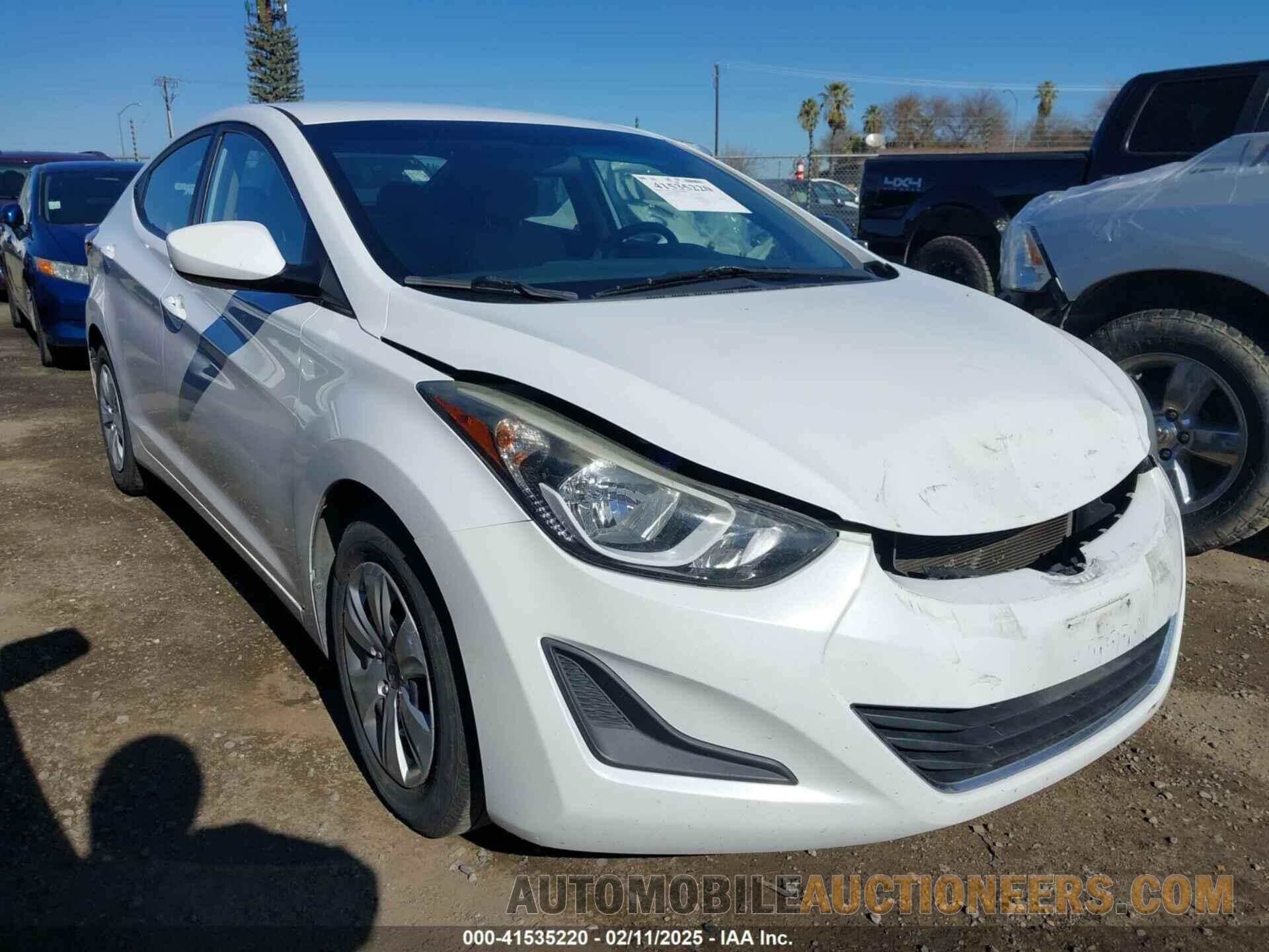 5NPDH4AE4GH779377 HYUNDAI ELANTRA 2016