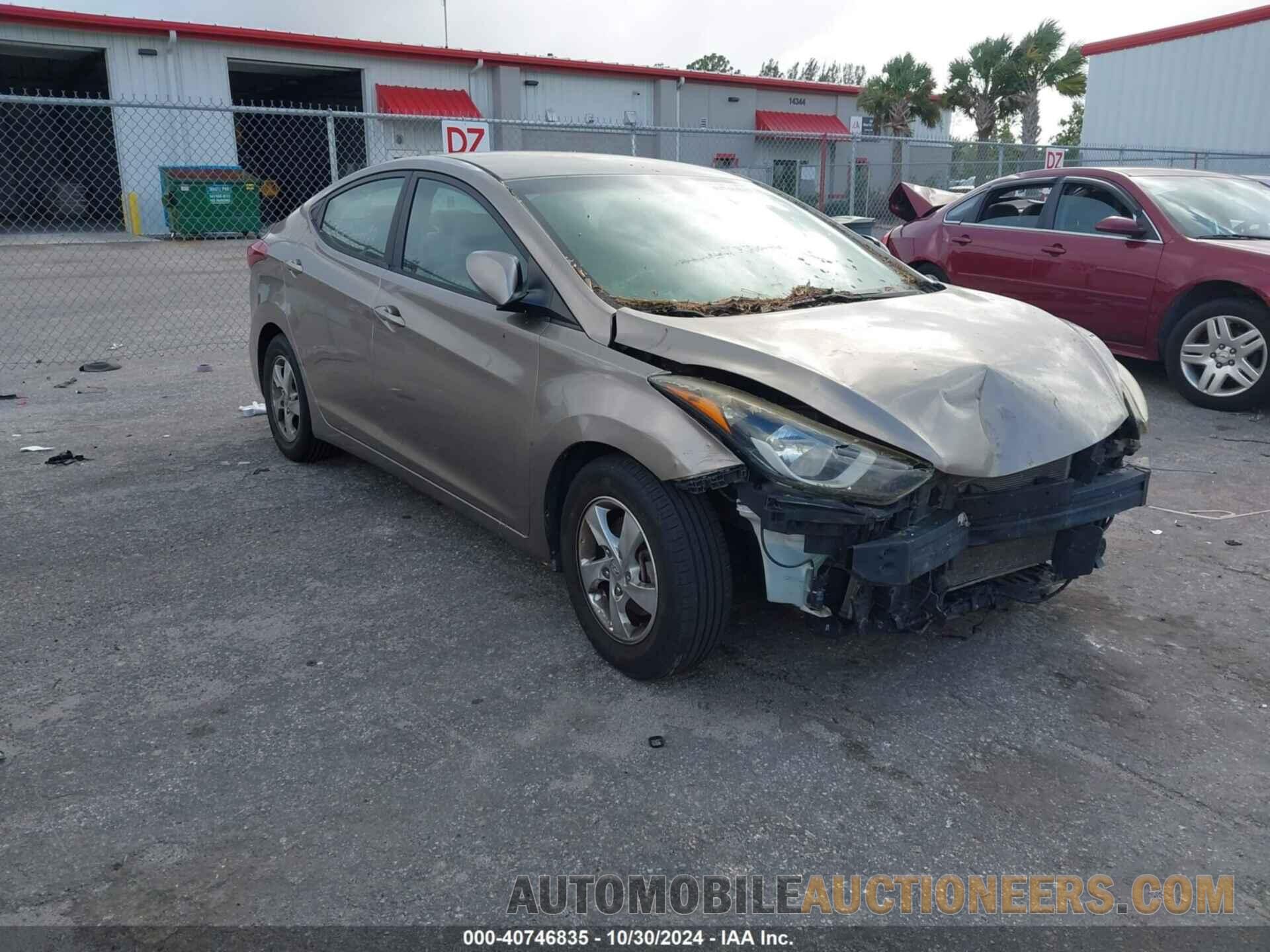 5NPDH4AE5EH480624 HYUNDAI ELANTRA 2014