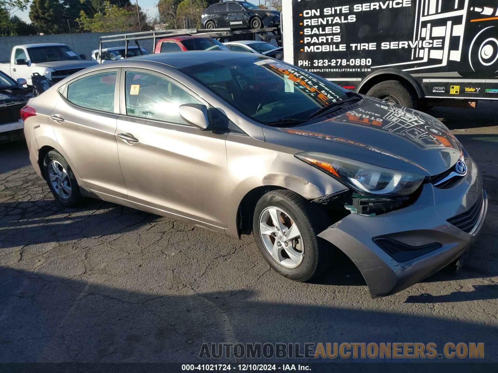 5NPDH4AE5EH528395 HYUNDAI ELANTRA 2014