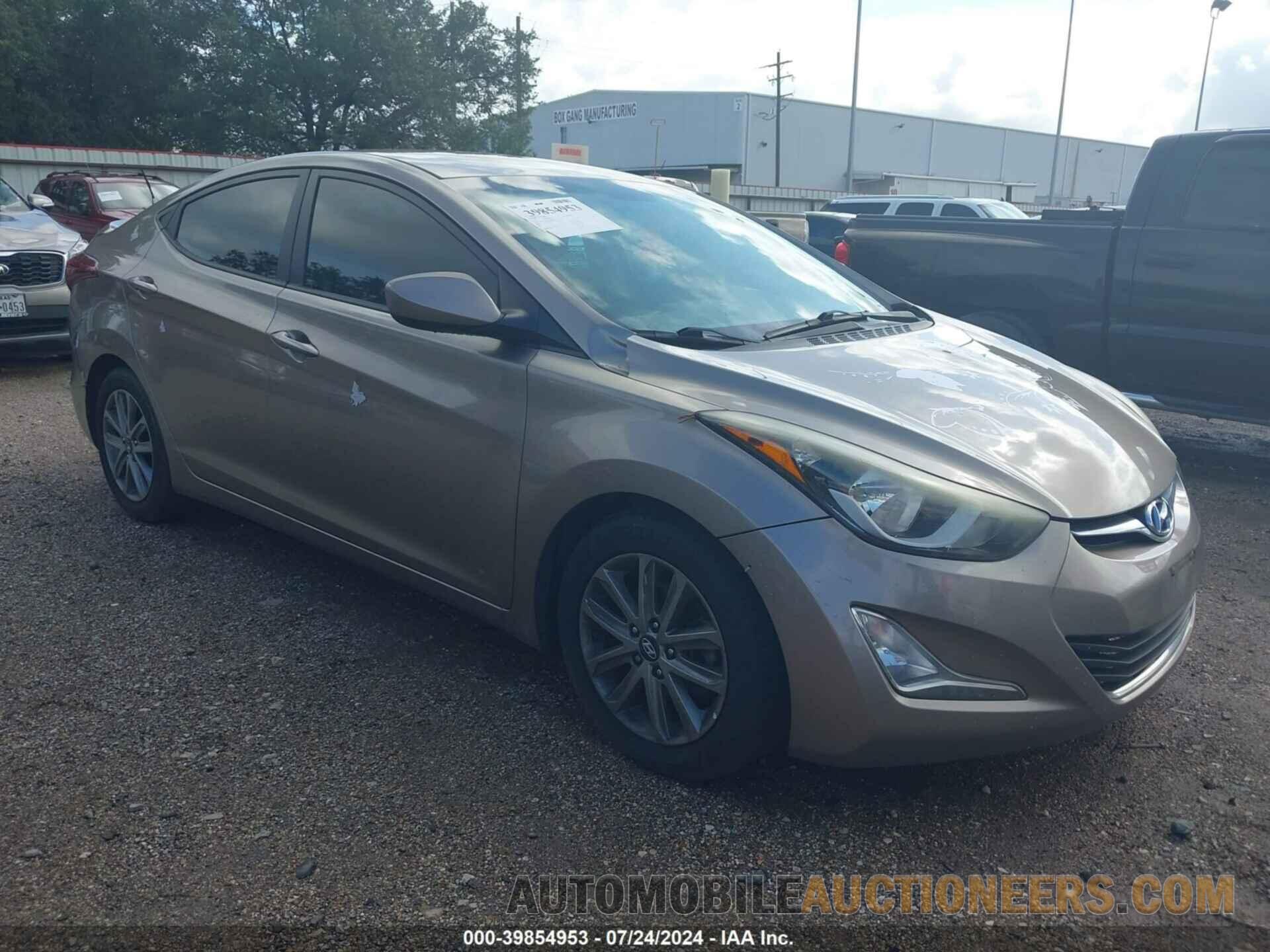 5NPDH4AE5GH656736 HYUNDAI ELANTRA 2016